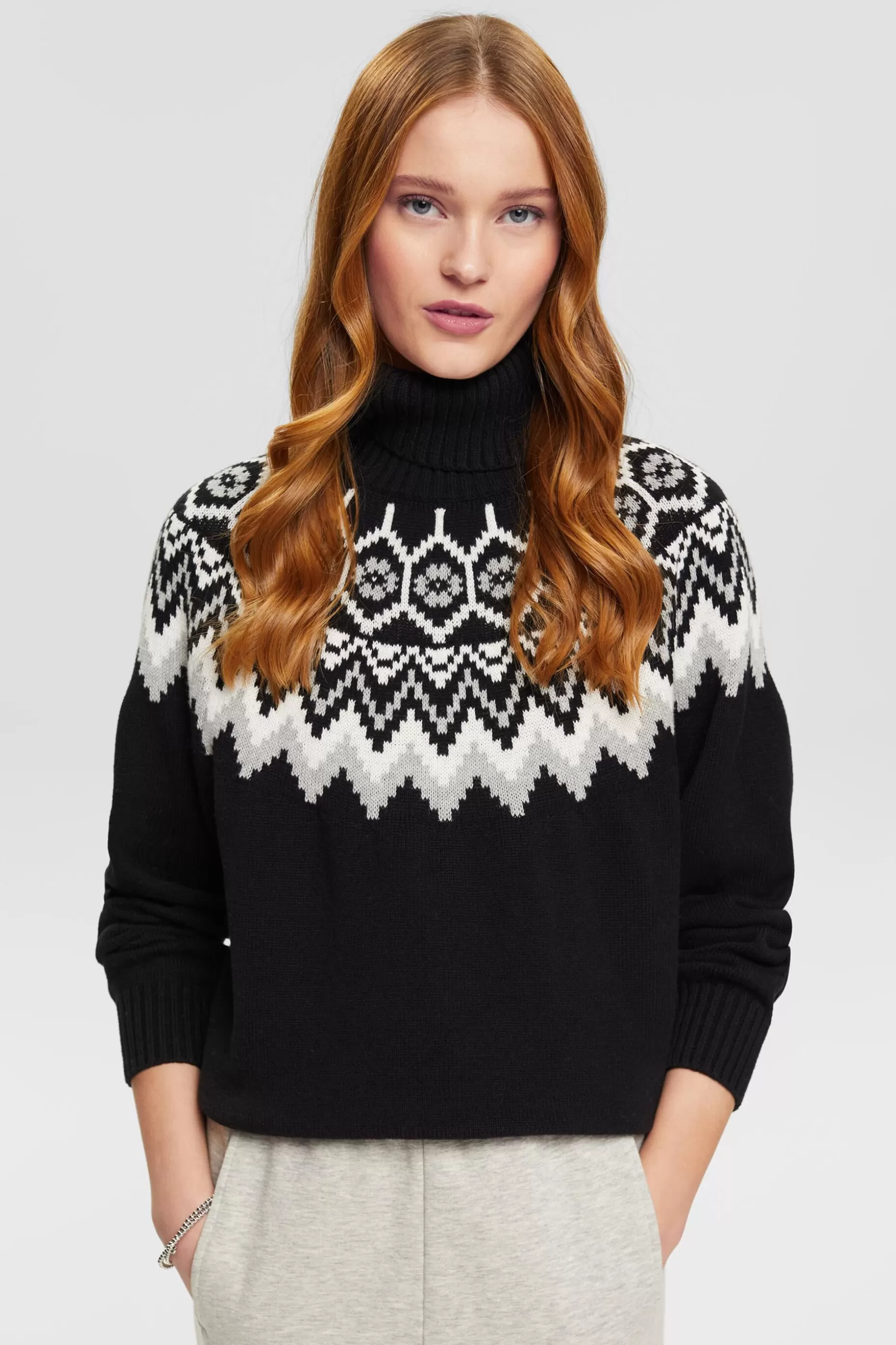 ESPRIT Fair Isle Turtleneck Sweater at our Online Shop * Sale Under $75