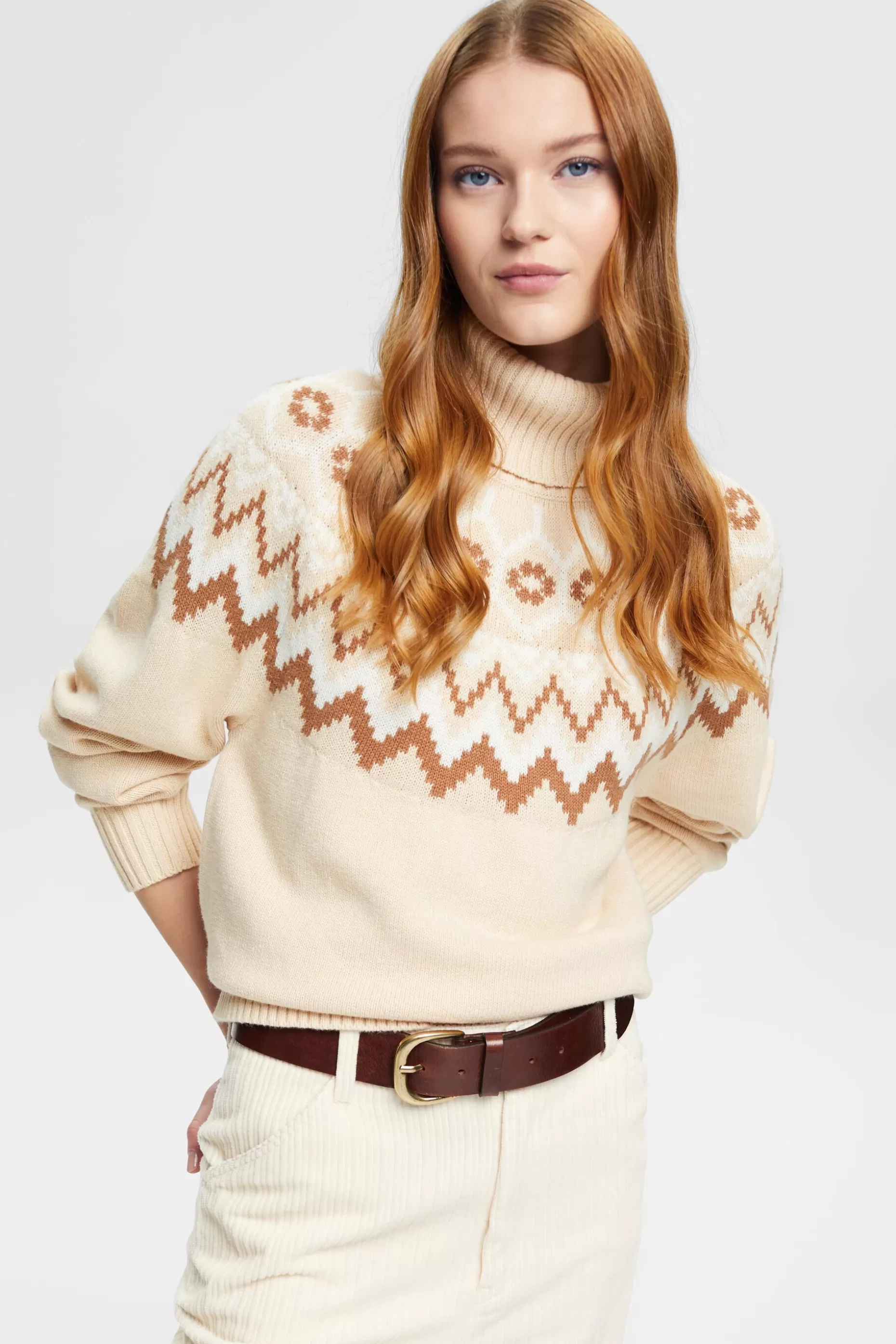 ESPRIT Fair Isle Turtleneck Sweater at our Online Shop *Women Sweaters