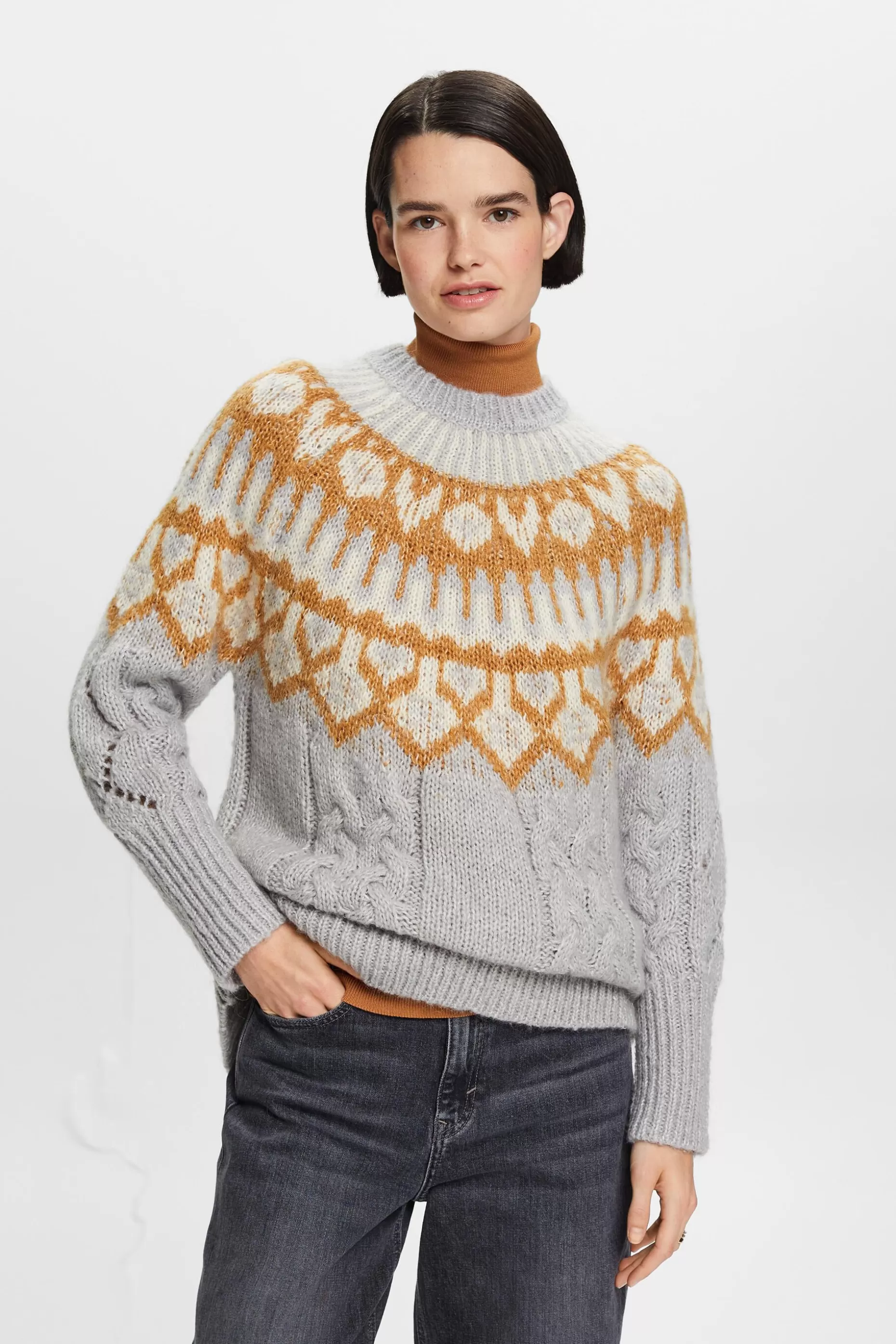 ESPRIT Fair Isle Wool Blend Sweater at our Online Shop *Women Tops