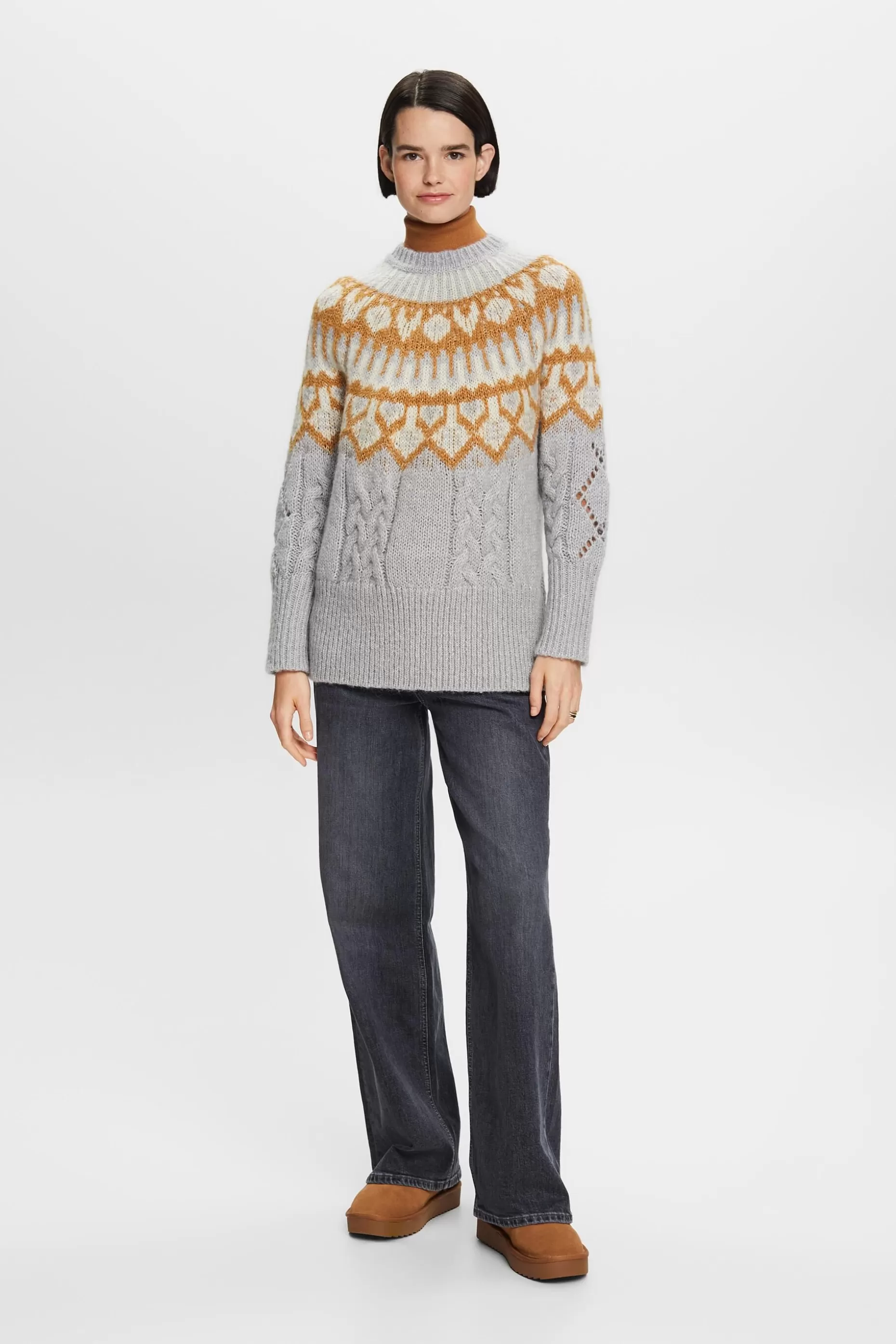 ESPRIT Fair Isle Wool Blend Sweater at our Online Shop *Women Tops