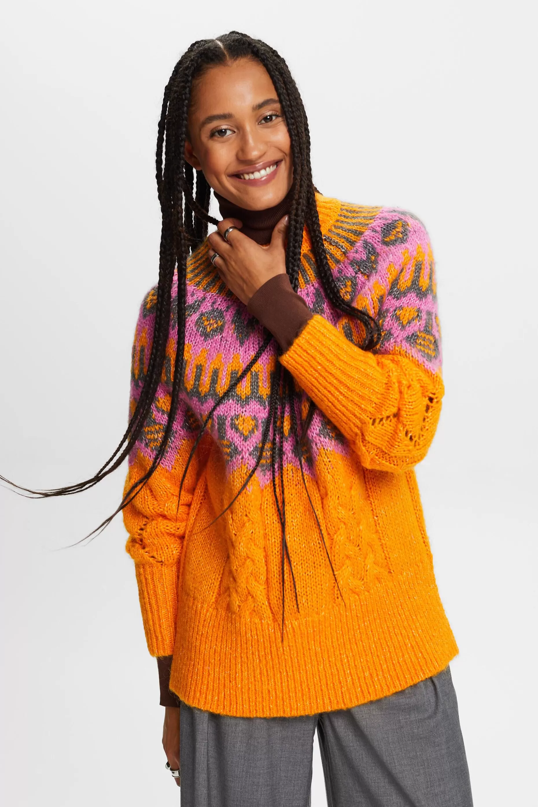 ESPRIT Fair Isle Wool-Blend Sweater at our Online Shop *Women Sweaters