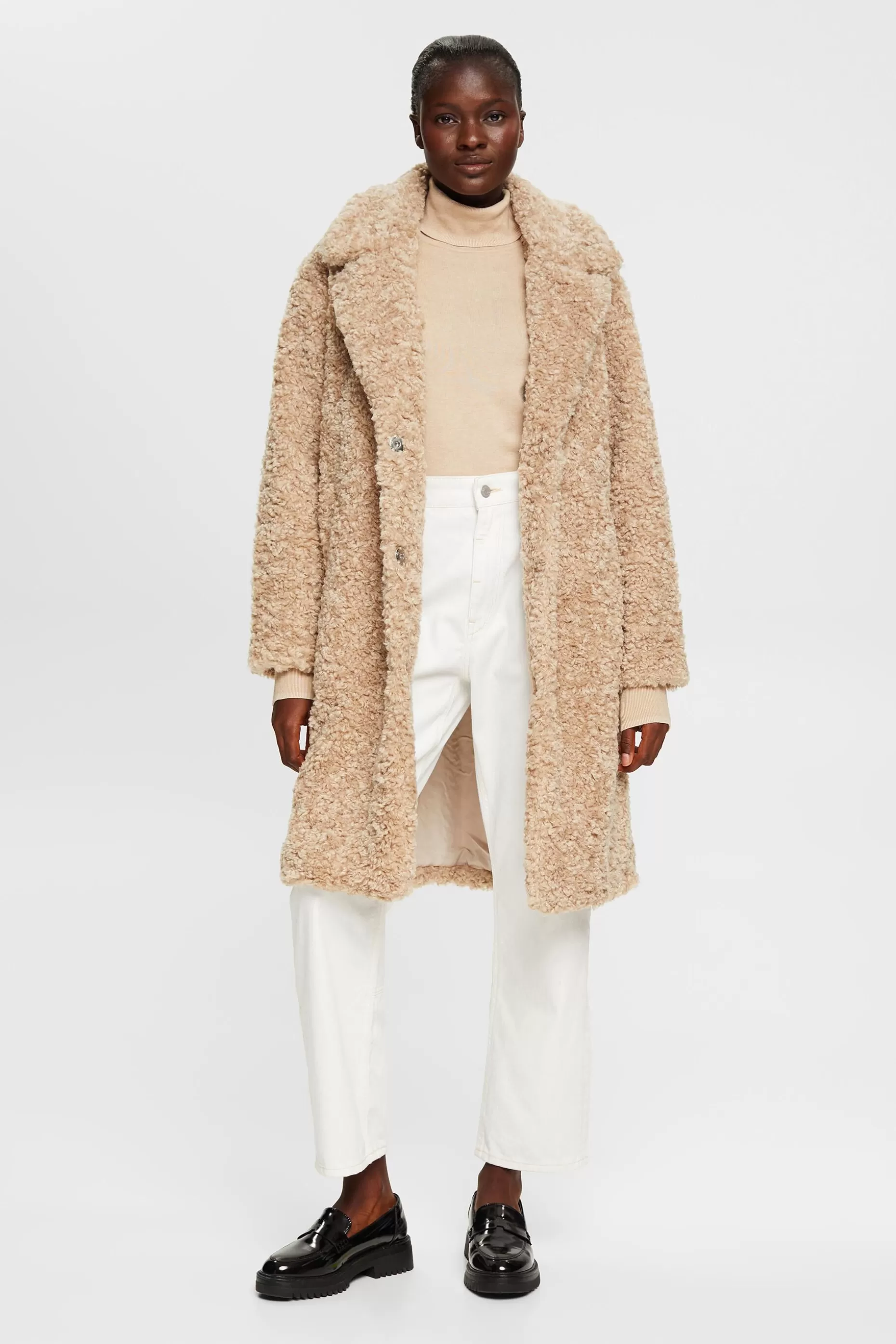 ESPRIT Faux fur coat at our Online Shop *Women Clearance 60%-70% Off