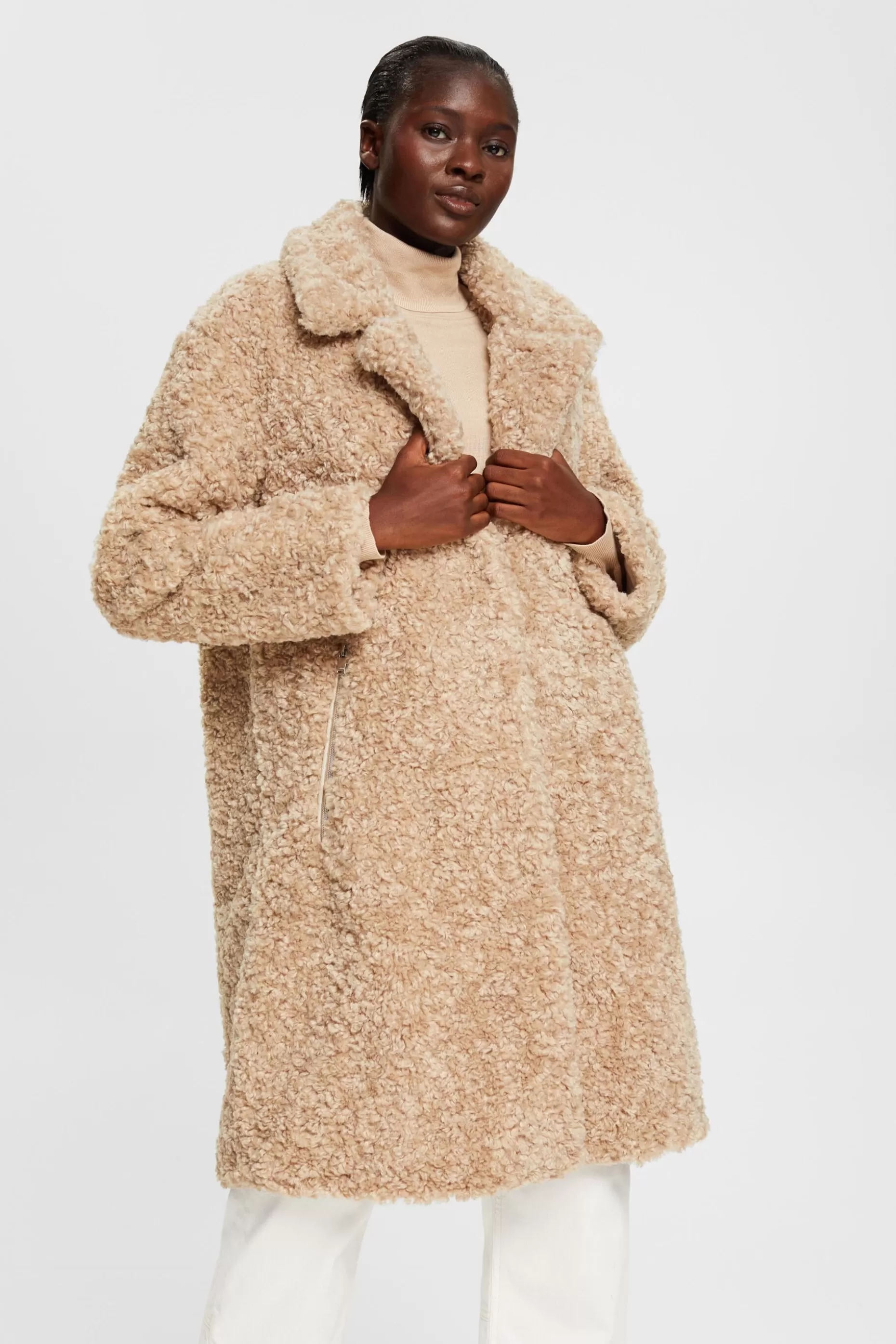 ESPRIT Faux fur coat at our Online Shop *Women Jackets + Coats