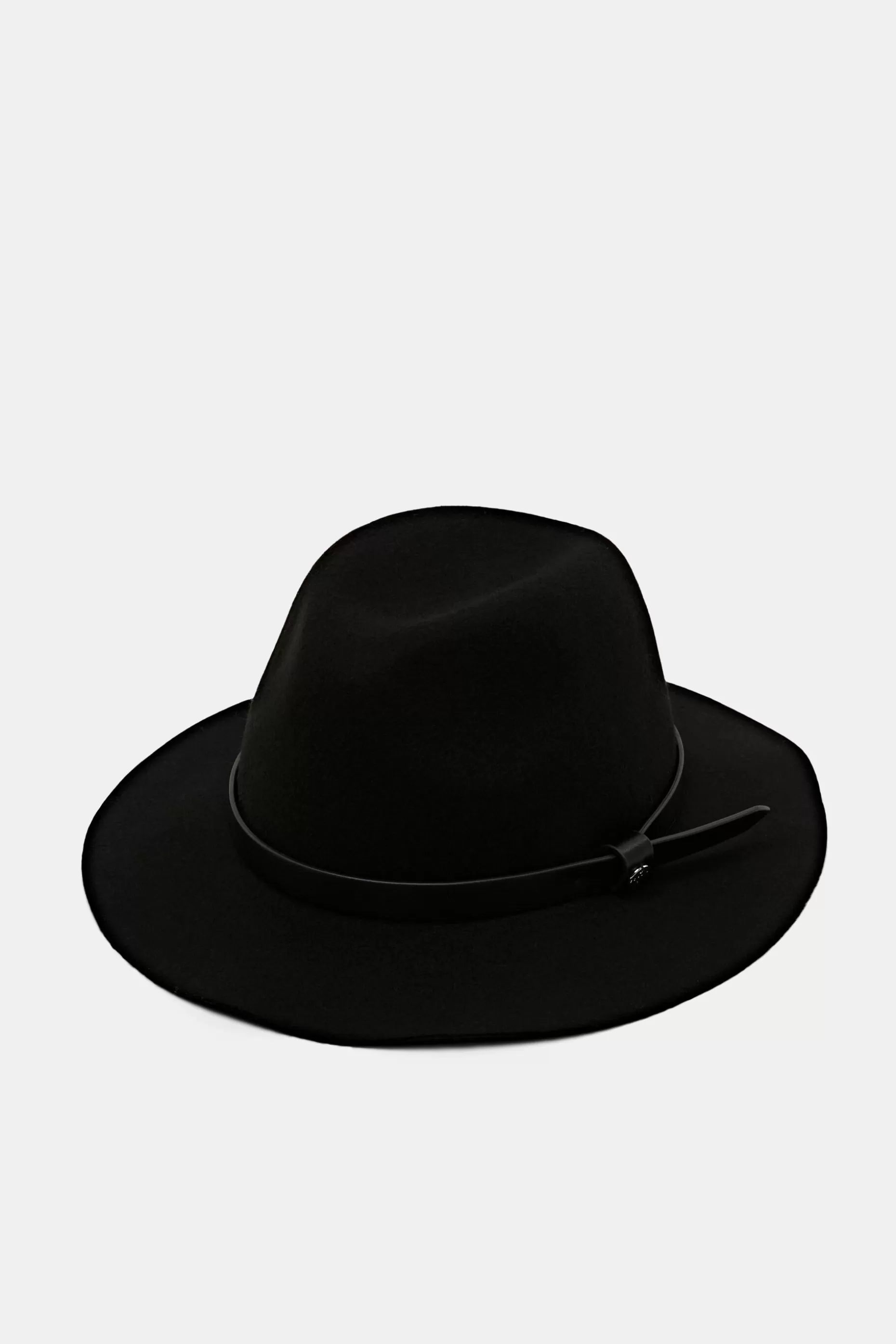 ESPRIT Felt fedora hat with faux-leather band at our Online Shop *Women Hats + Caps