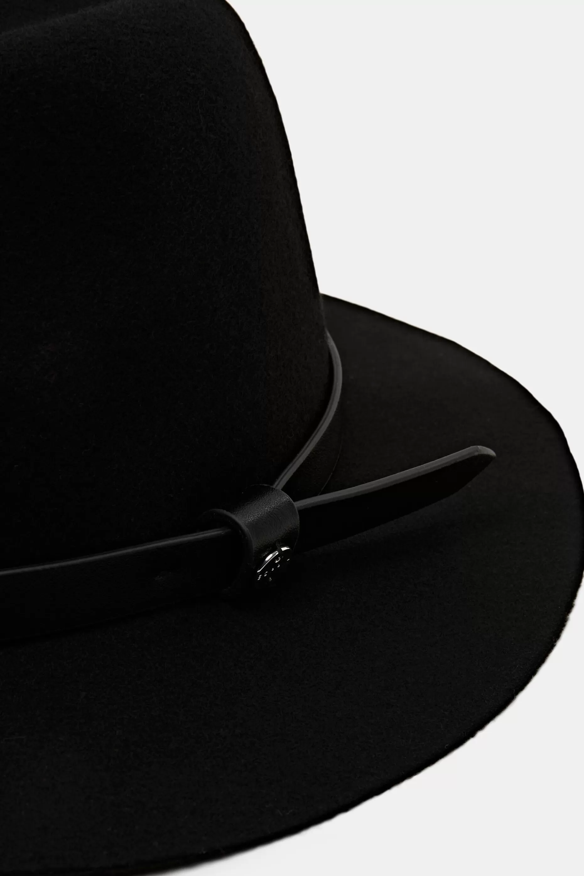 ESPRIT Felt fedora hat with faux-leather band at our Online Shop *Women Hats + Caps