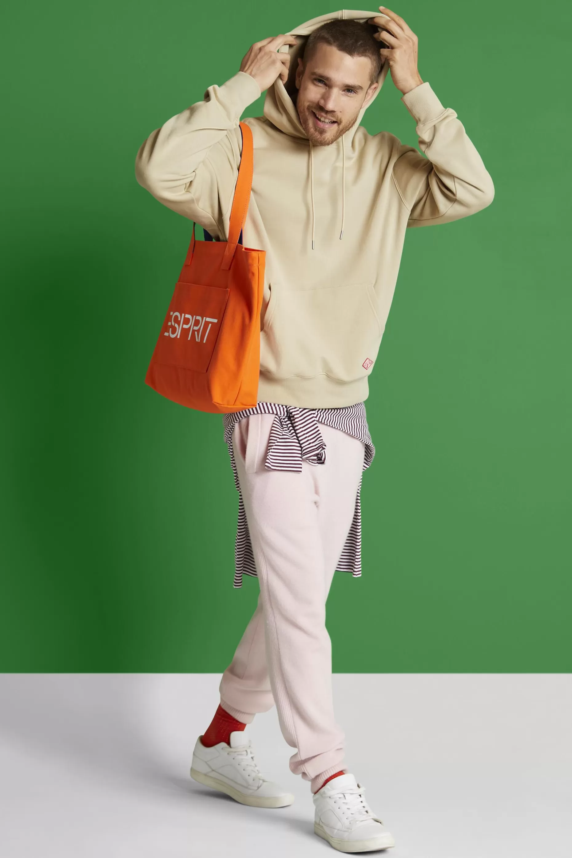 ESPRIT Fleece Logo Hoodie at our Online Shop *Men Sweatshirts + Hoodies