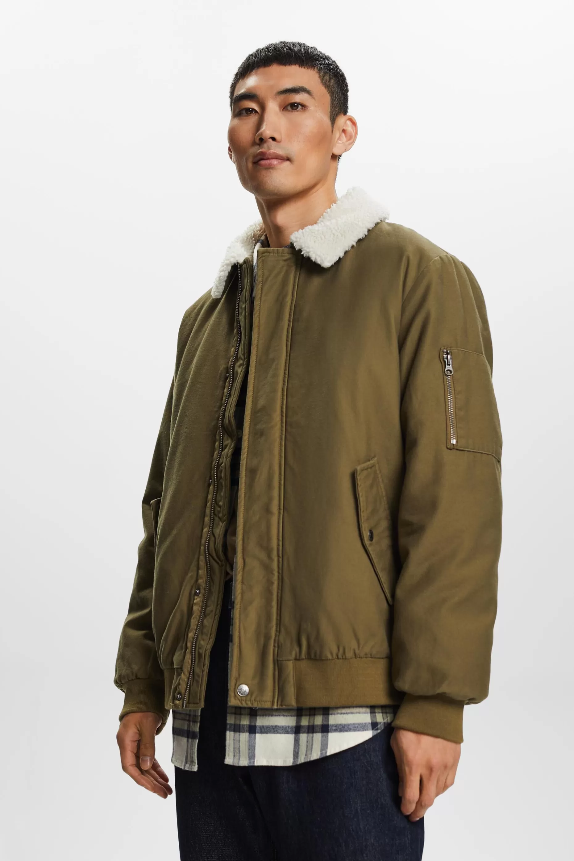 ESPRIT Fleece Padded Bomber Jacket at our Online Shop * Sale Under $50