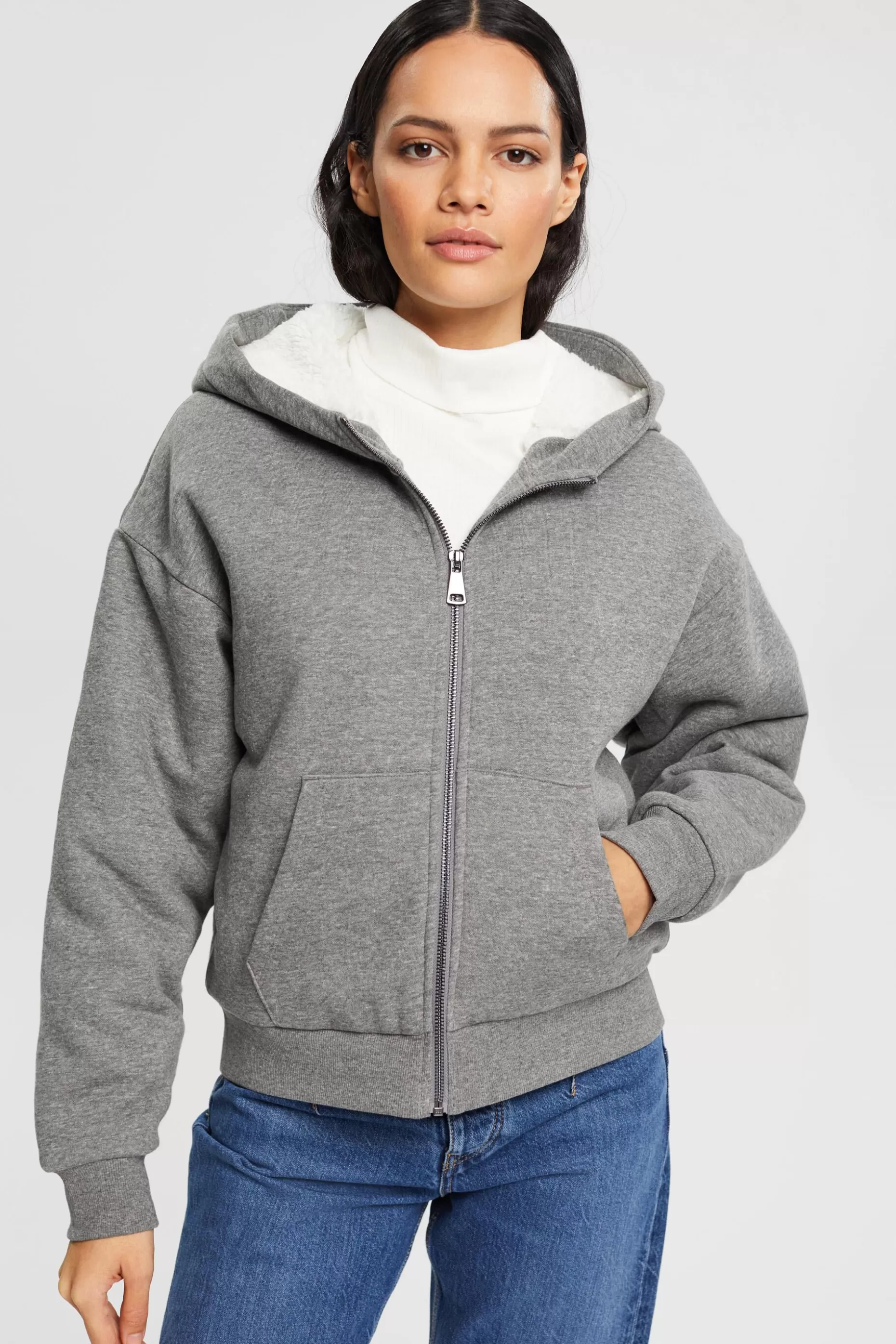 ESPRIT Fleece-Lined Zip Hoodie at our Online Shop *Women Sweatshirts + Hoodies