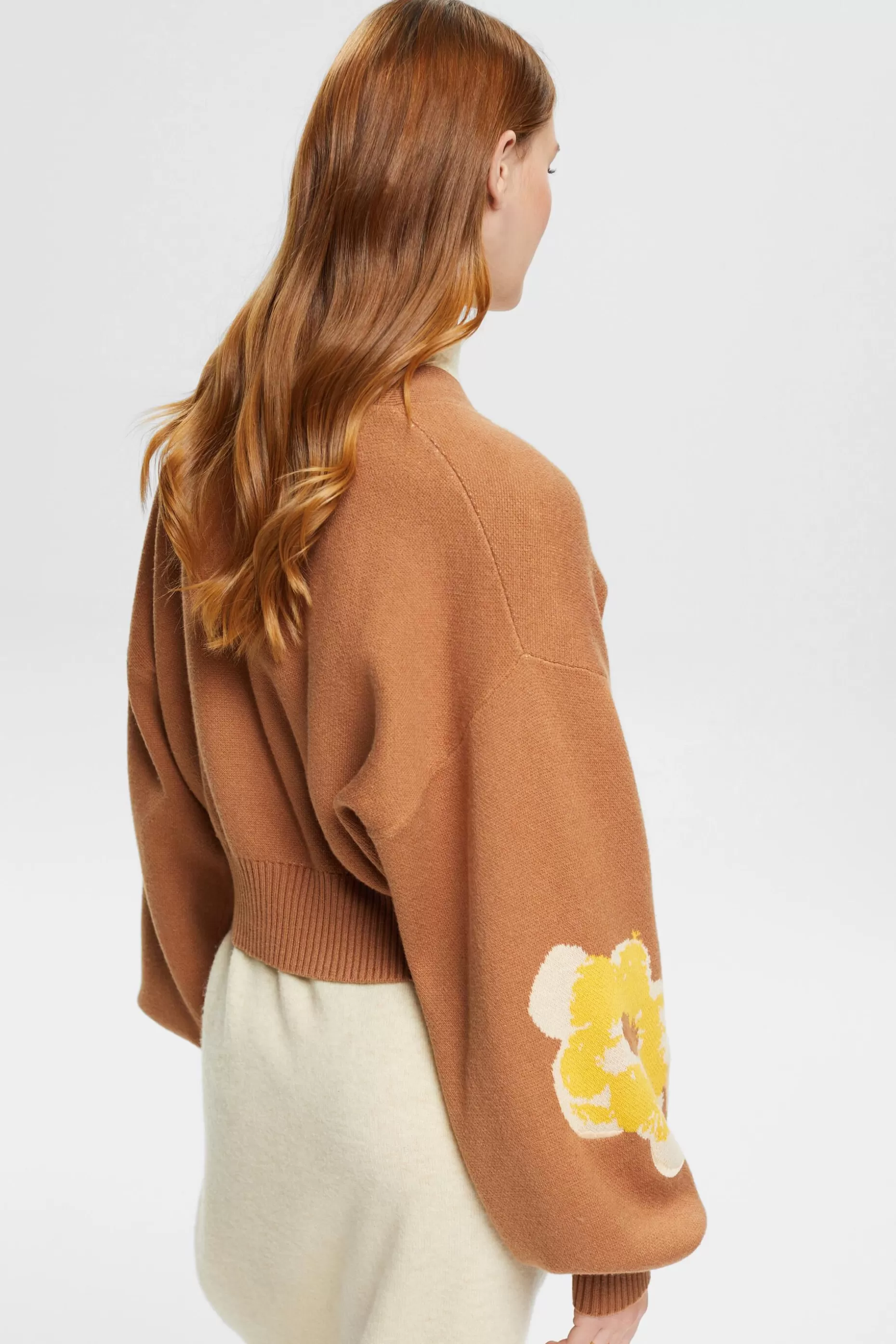 ESPRIT Floral Jacquard Knit Cardigan at our Online Shop *Women Sweaters