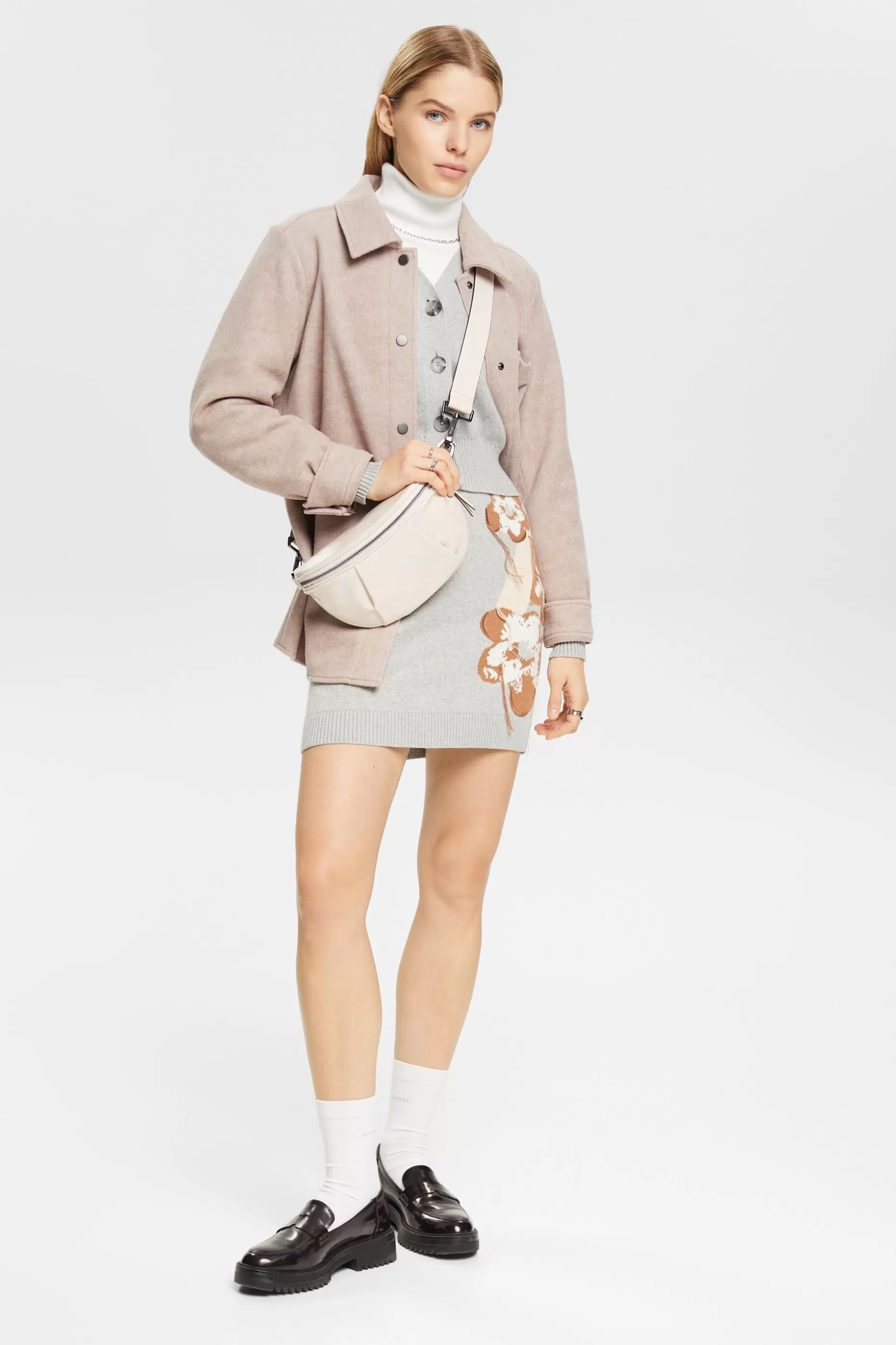 ESPRIT Floral Jacquard Knit Cardigan at our Online Shop *Women Sweaters