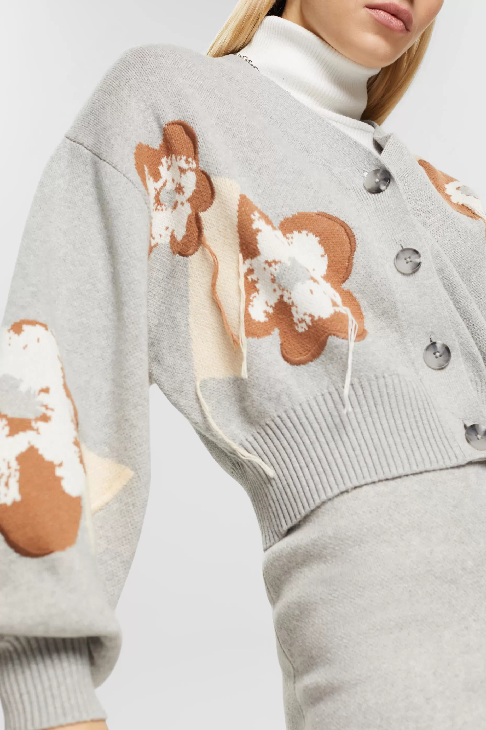 ESPRIT Floral Jacquard Knit Cardigan at our Online Shop *Women Sweaters