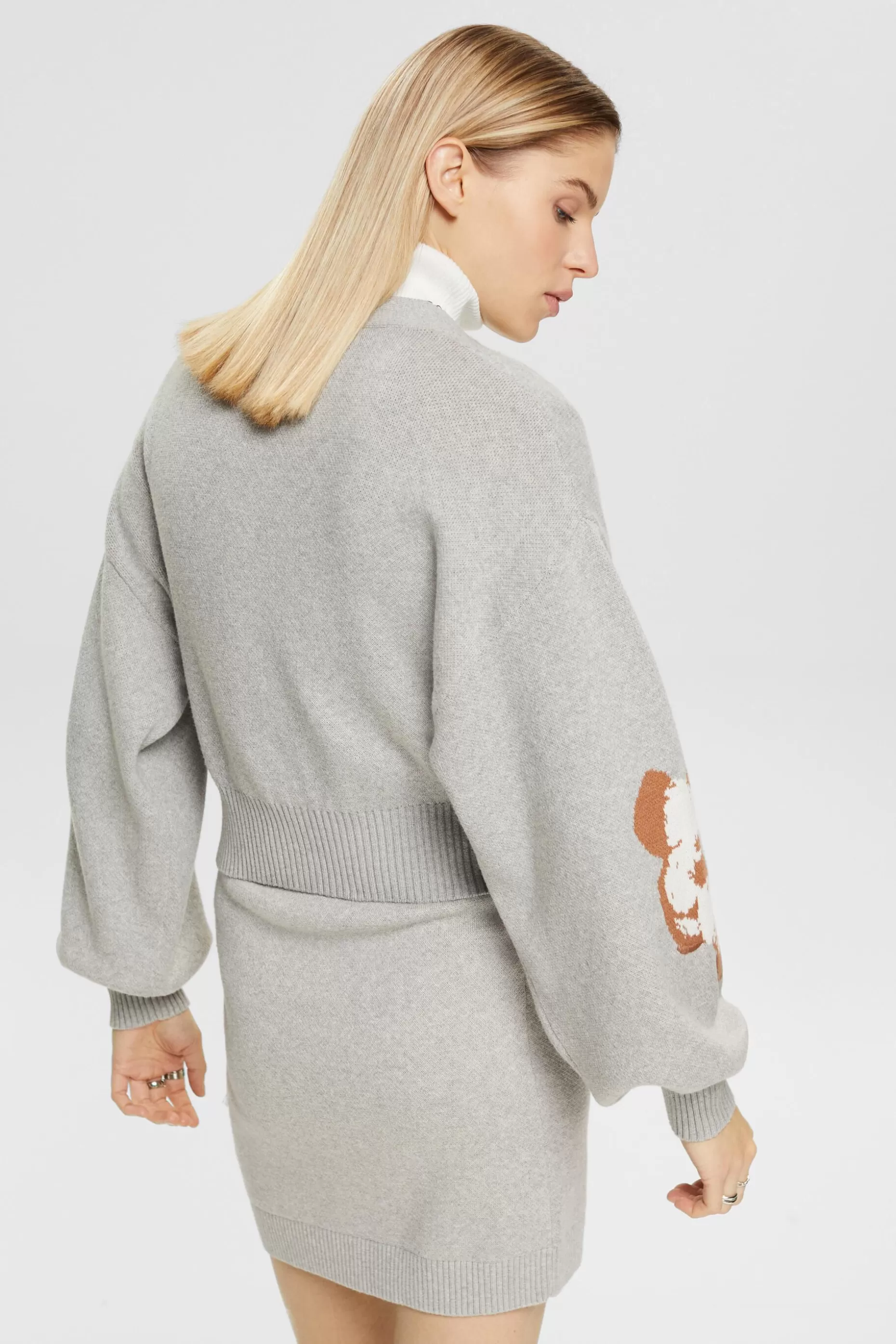 ESPRIT Floral Jacquard Knit Cardigan at our Online Shop *Women Sweaters