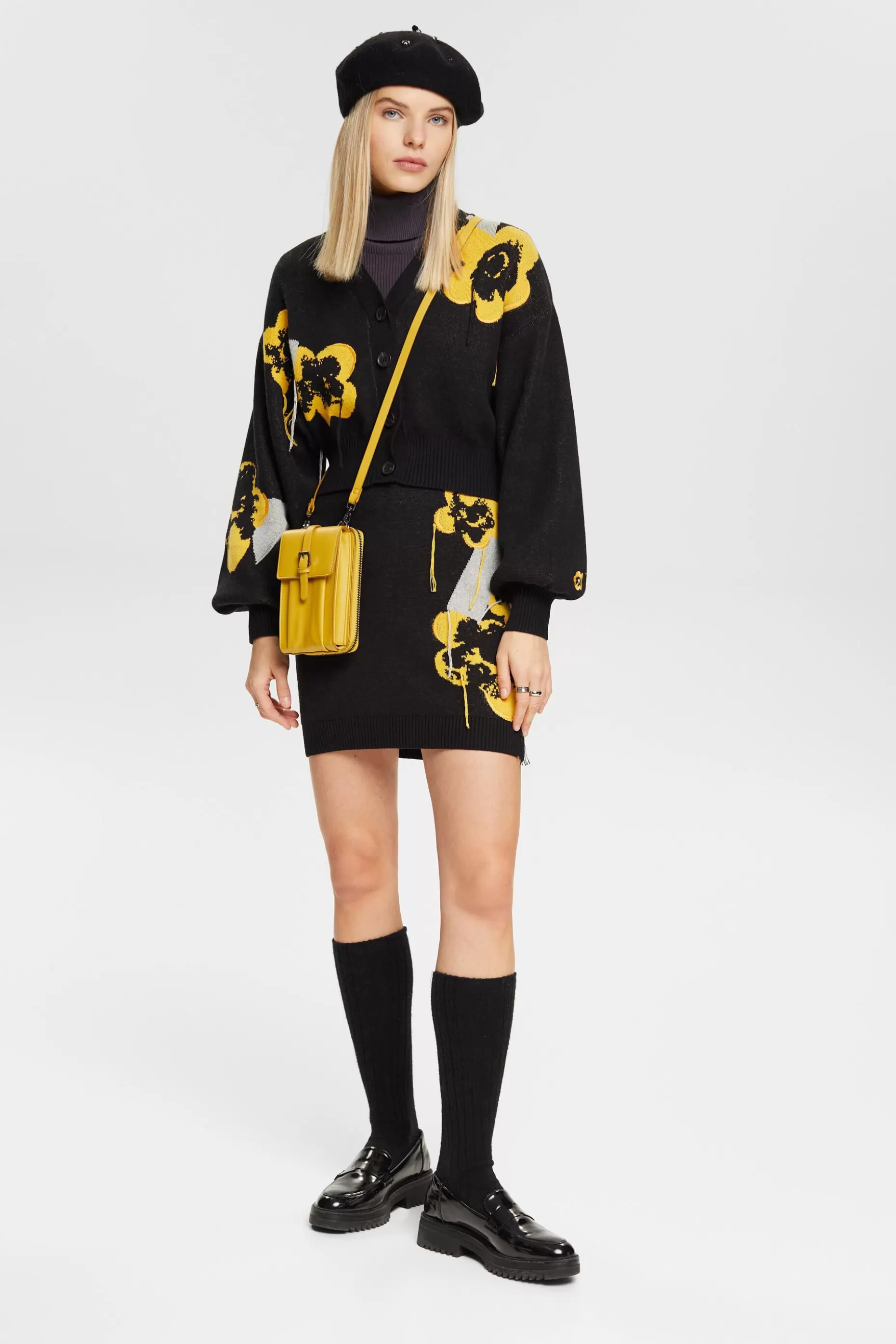 ESPRIT Floral Jacquard Knit Cardigan at our Online Shop *Women Sweaters