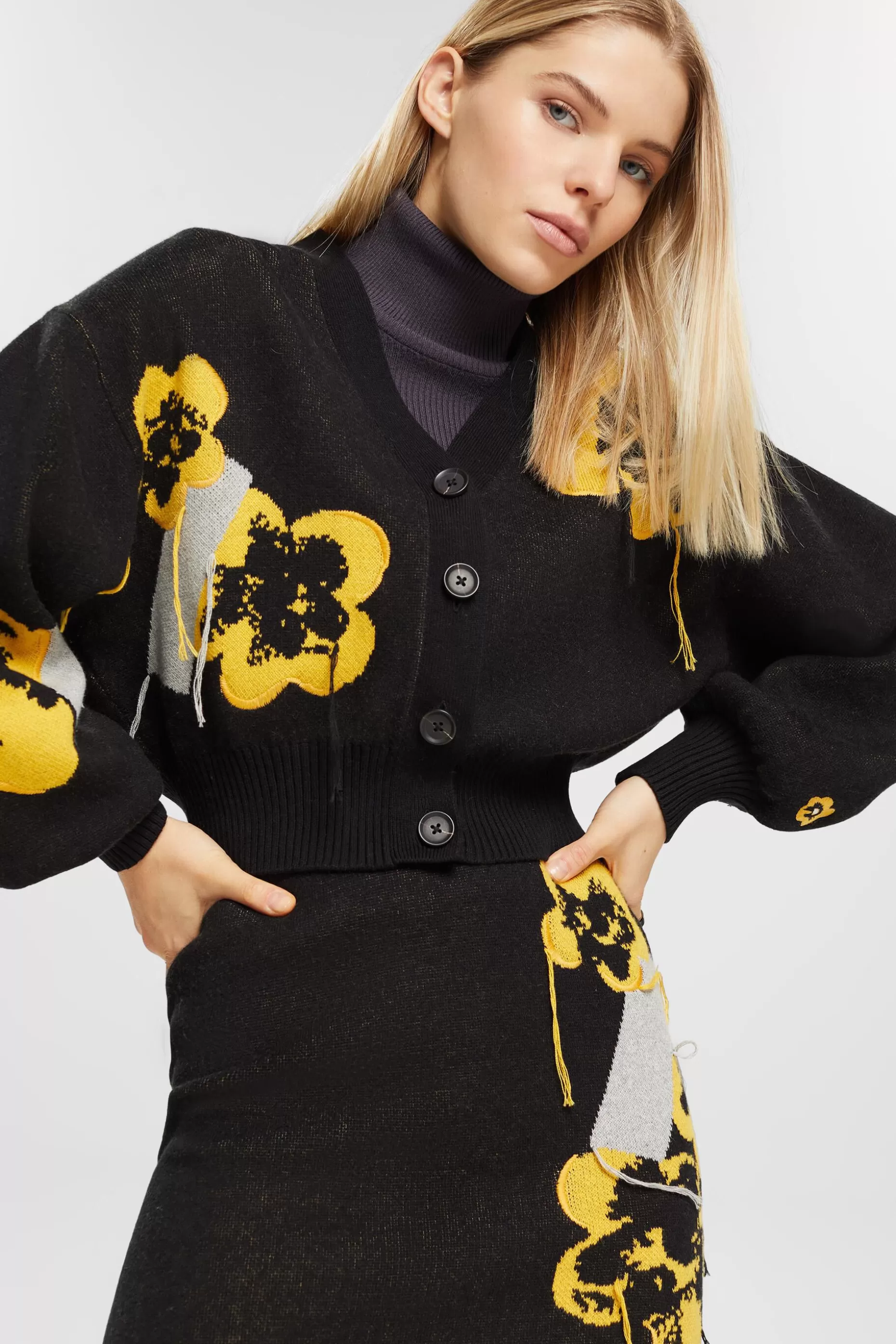 ESPRIT Floral Jacquard Knit Cardigan at our Online Shop *Women Sweaters