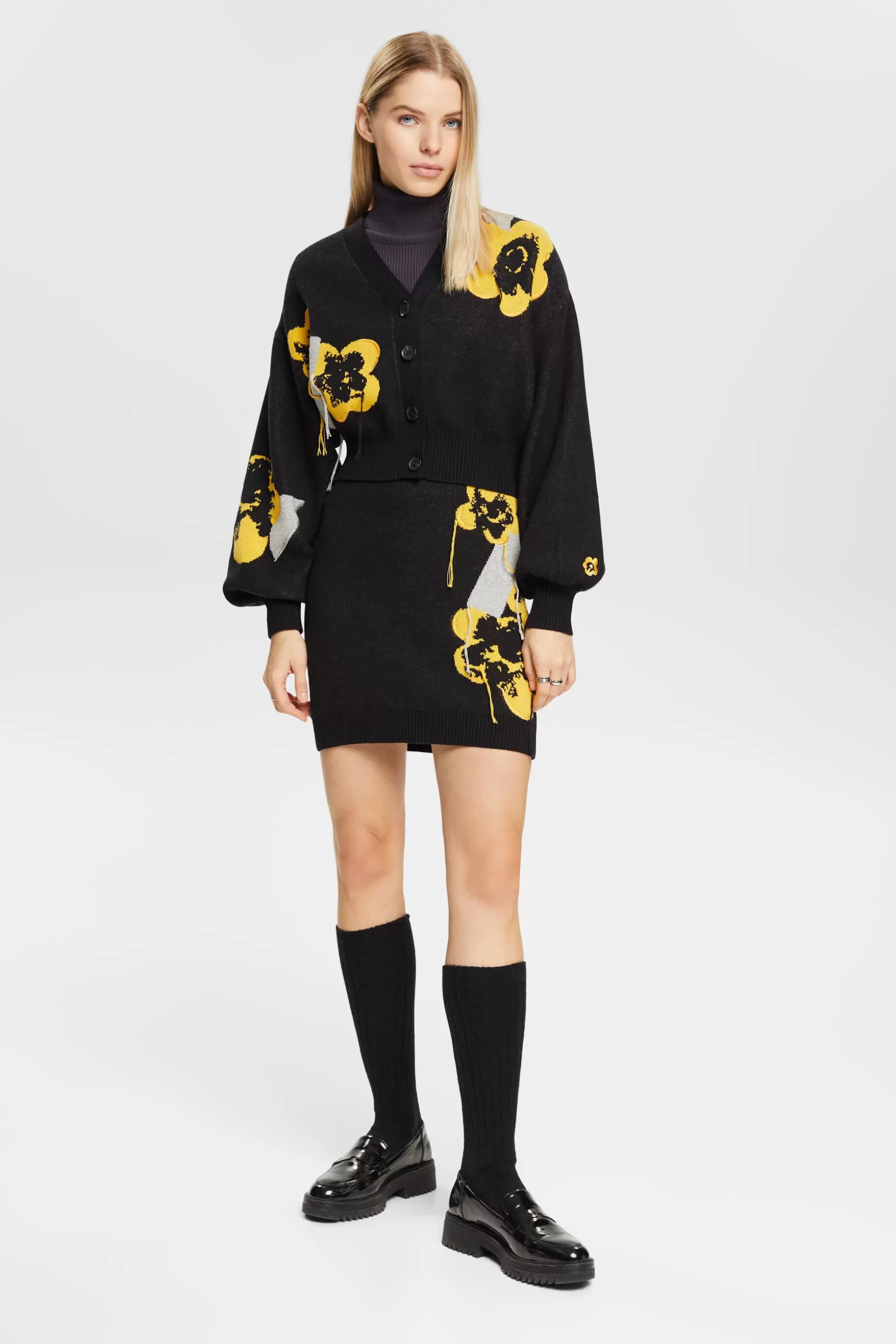 ESPRIT Floral Jacquard Knit Cardigan at our Online Shop *Women Sweaters