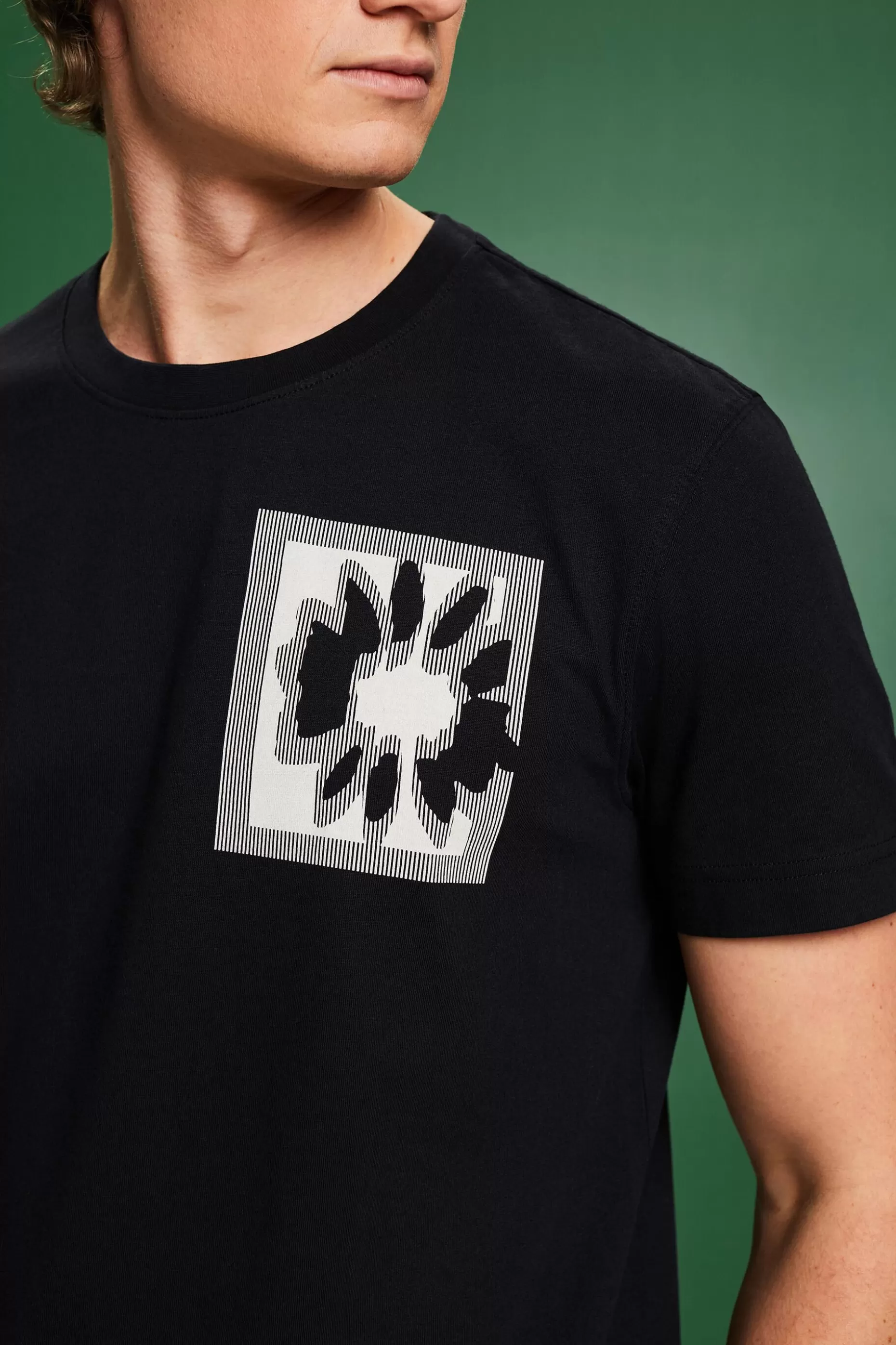ESPRIT Floral Print Logo T-Shirt at our Online Shop *Men T-Shirts + Polos