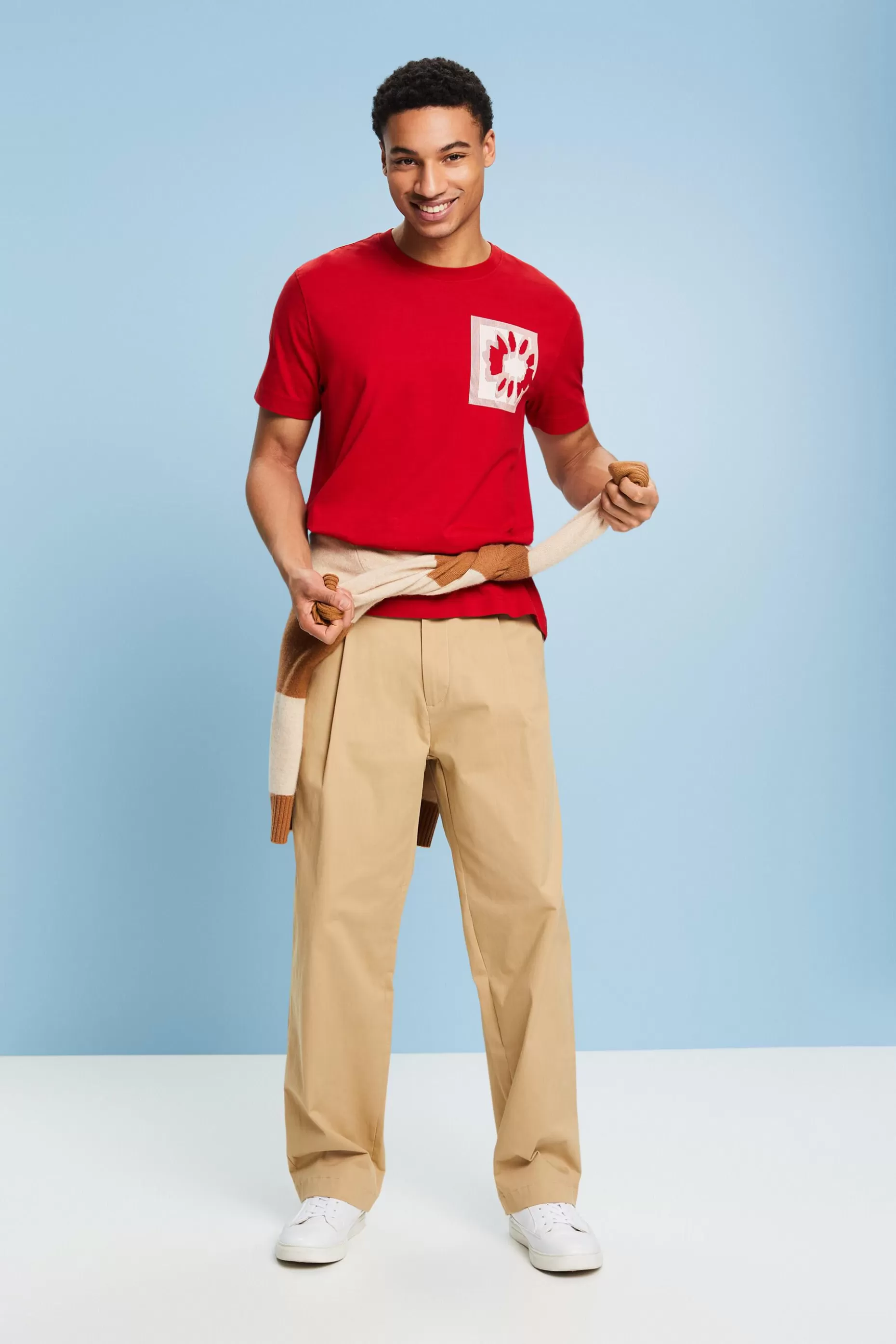 ESPRIT Floral Print Logo T-Shirt at our Online Shop *Men T-Shirts + Polos