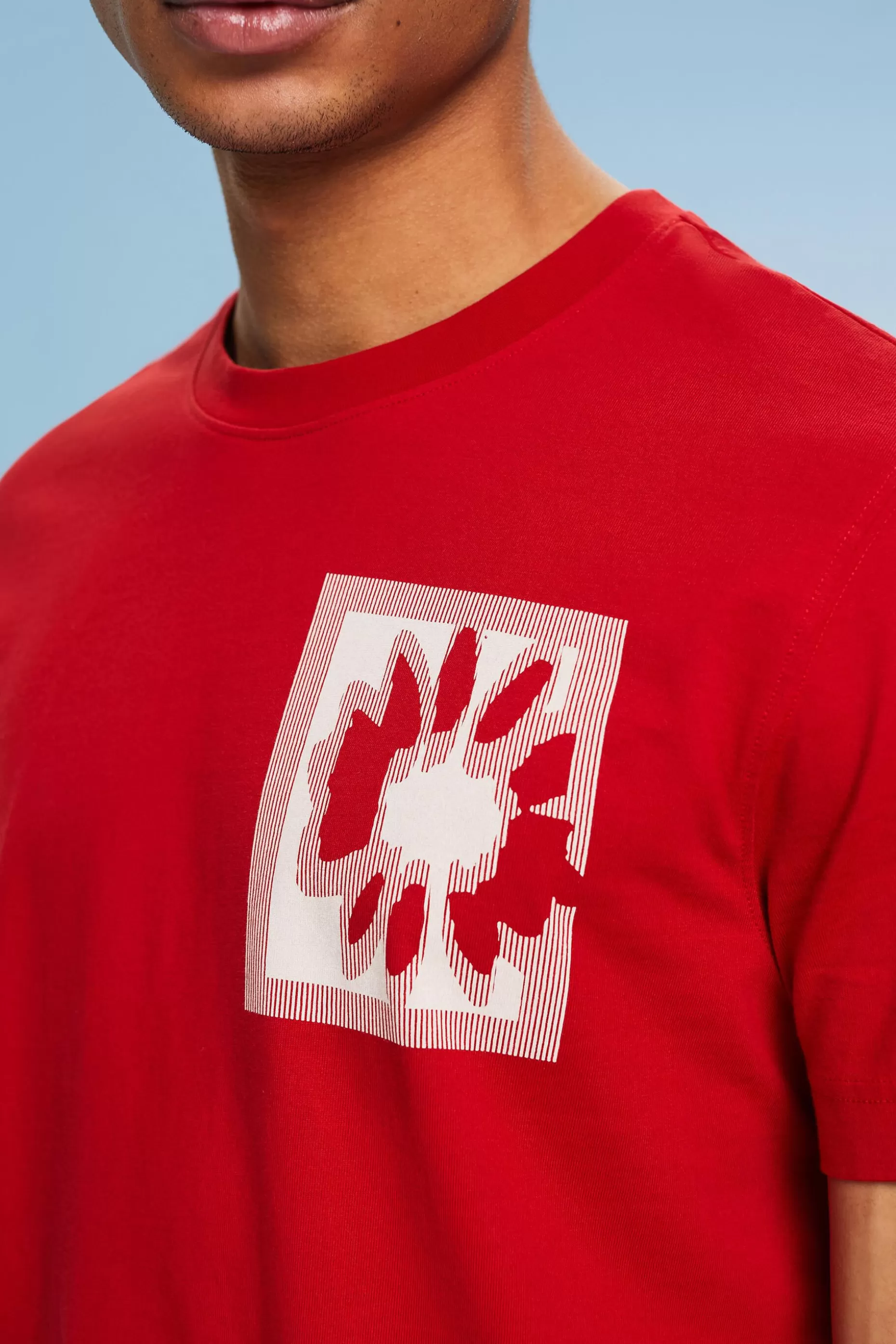 ESPRIT Floral Print Logo T-Shirt at our Online Shop *Men T-Shirts + Polos