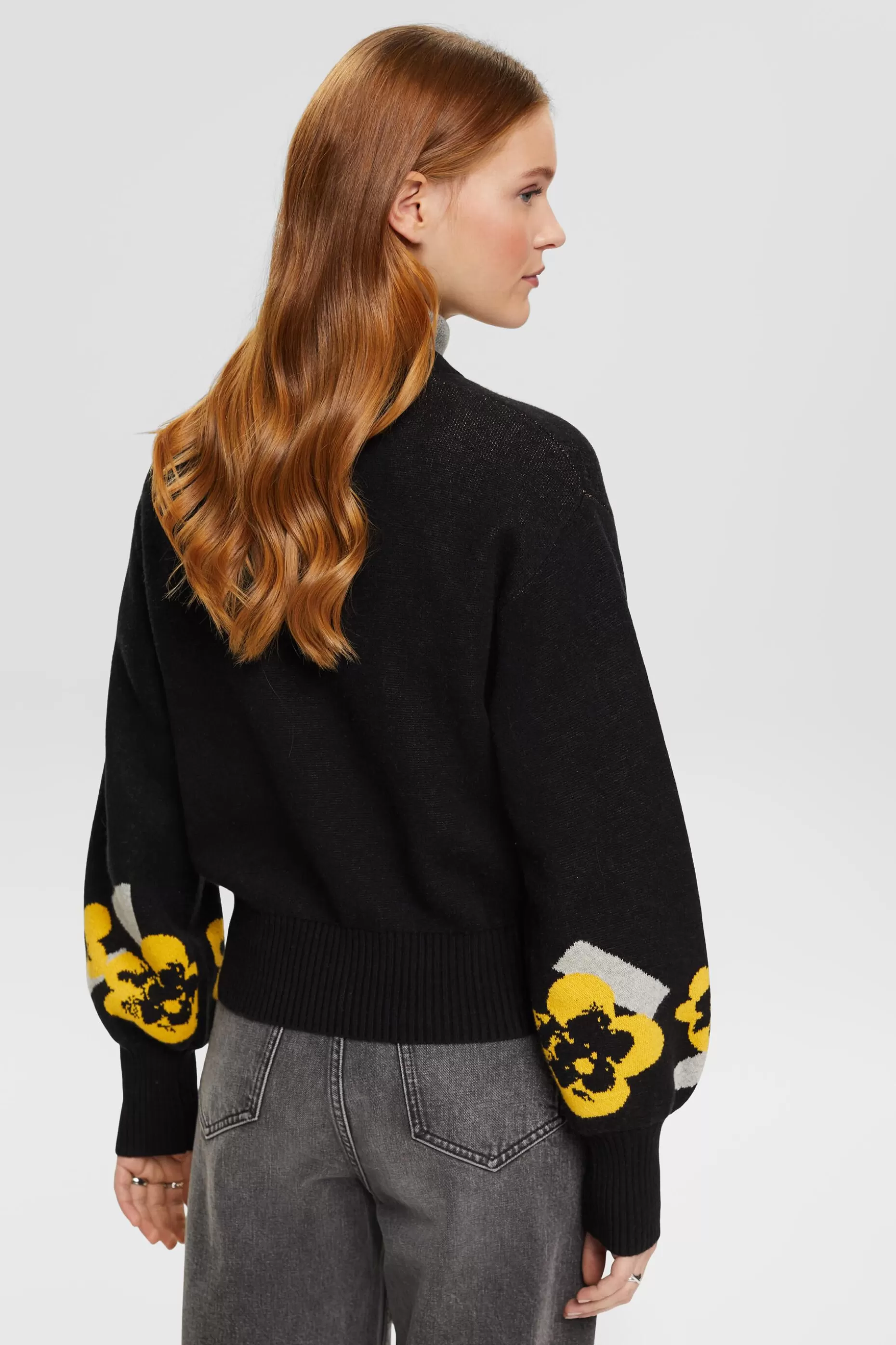 ESPRIT Floral Puff Sleeve Sweater at our Online Shop * Sale Under $50