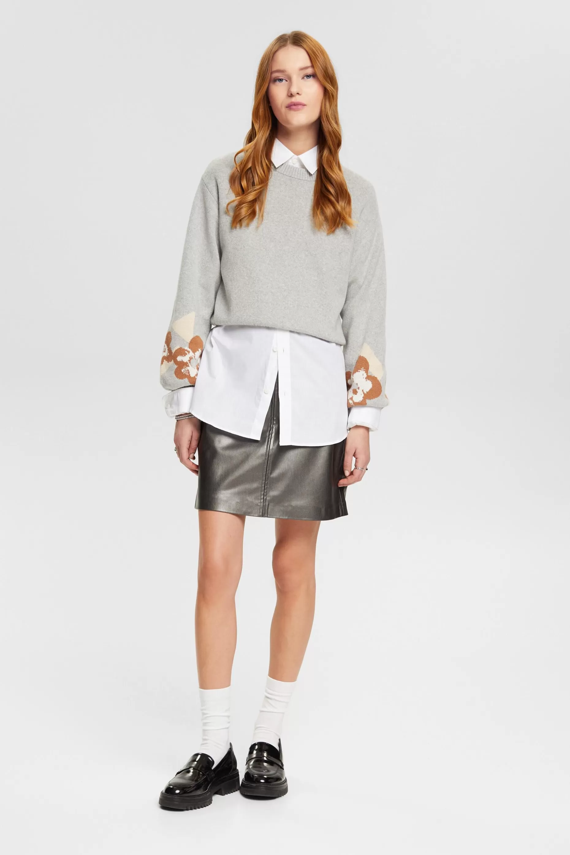 ESPRIT Floral Puff Sleeve Sweater at our Online Shop *Women Sweaters