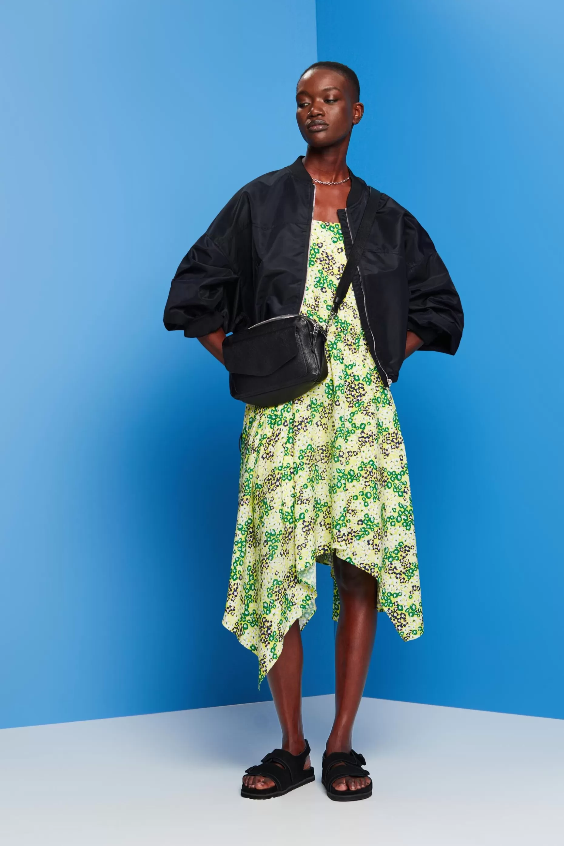 ESPRIT Floral Ruched Midi Dress at our Online Shop * Sale Under $75
