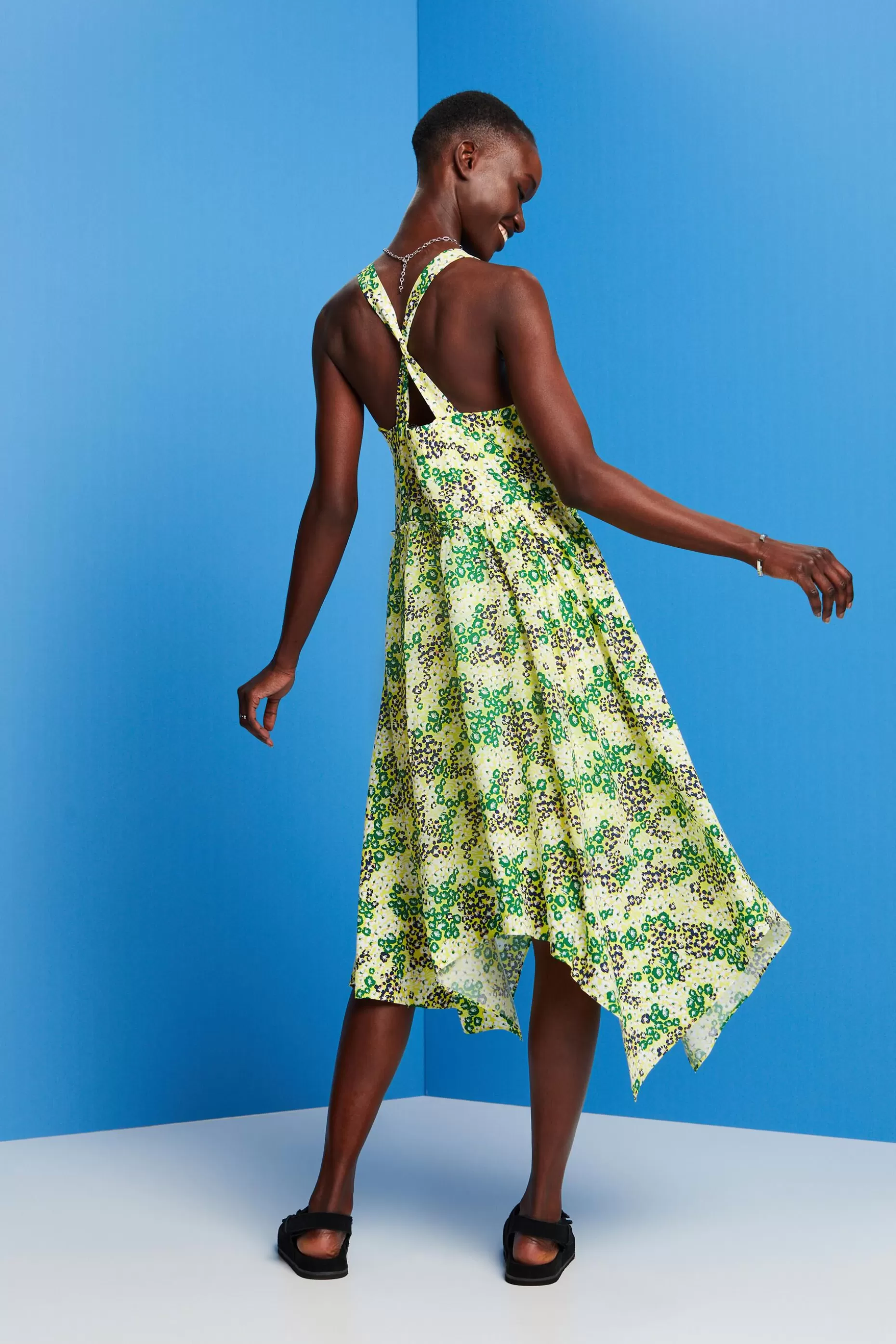 ESPRIT Floral Ruched Midi Dress at our Online Shop * Sale Under $75