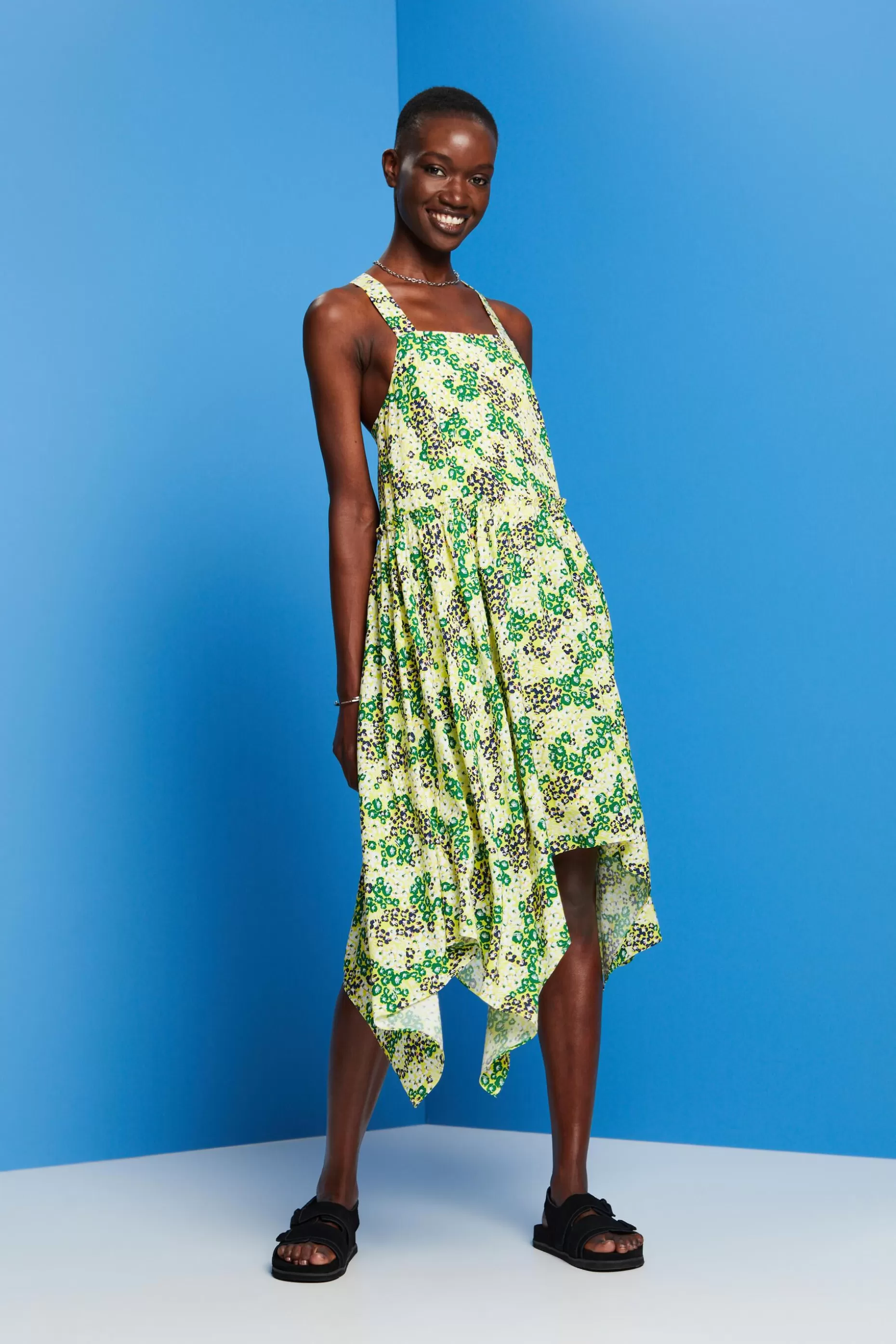 ESPRIT Floral Ruched Midi Dress at our Online Shop * Sale Under $75