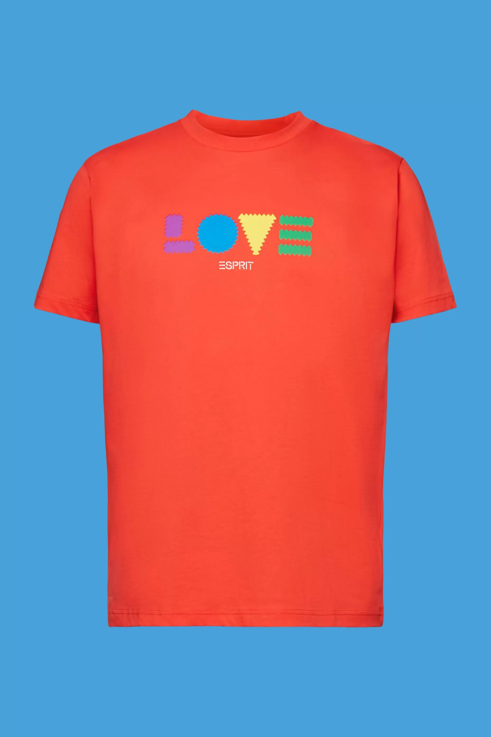 ESPRIT Geometric Print Organic Cotton T-Shirt at our Online Shop *Men T-Shirts + Polos