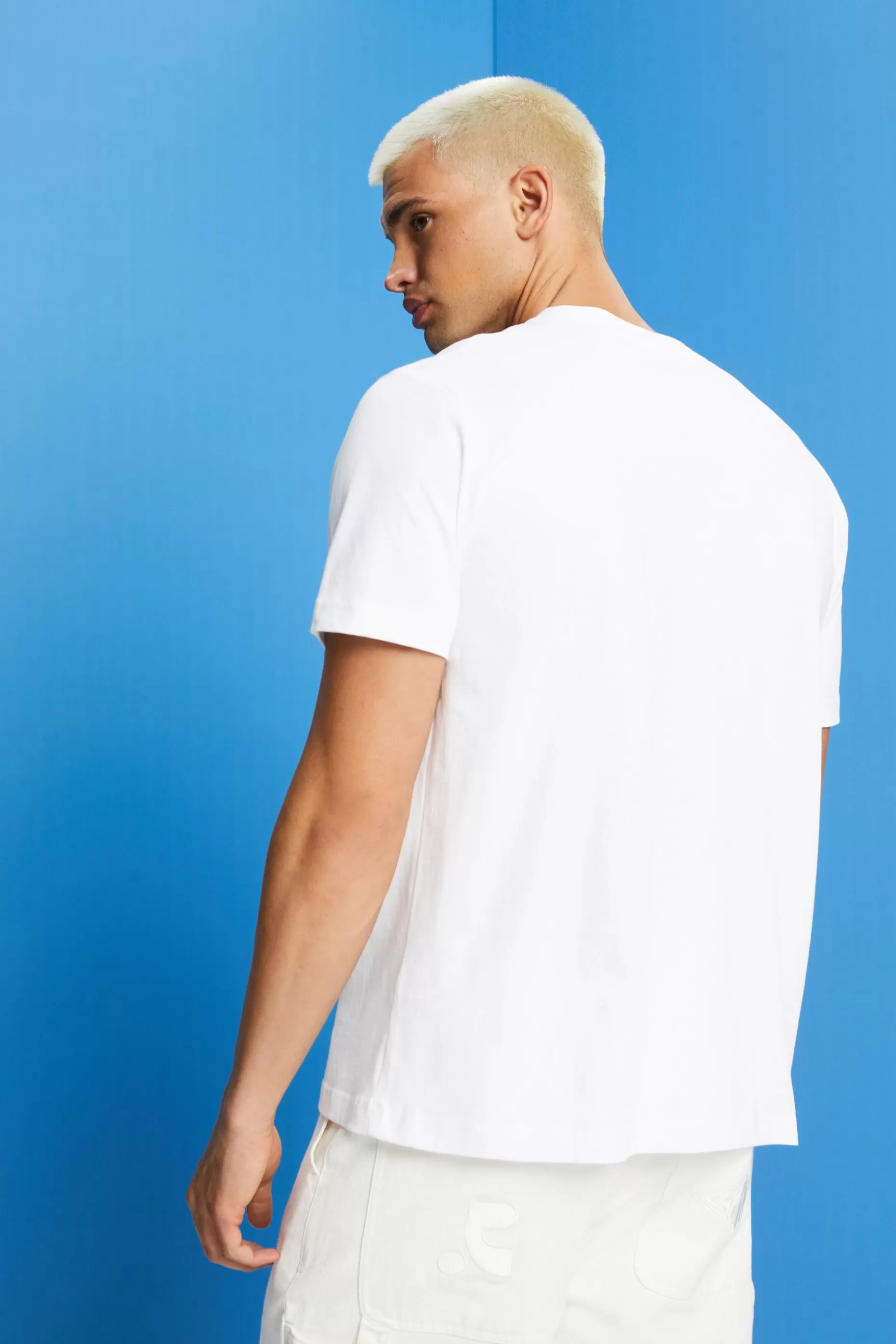 ESPRIT Geometric Print Organic Cotton T-Shirt at our Online Shop *Men T-Shirts + Polos