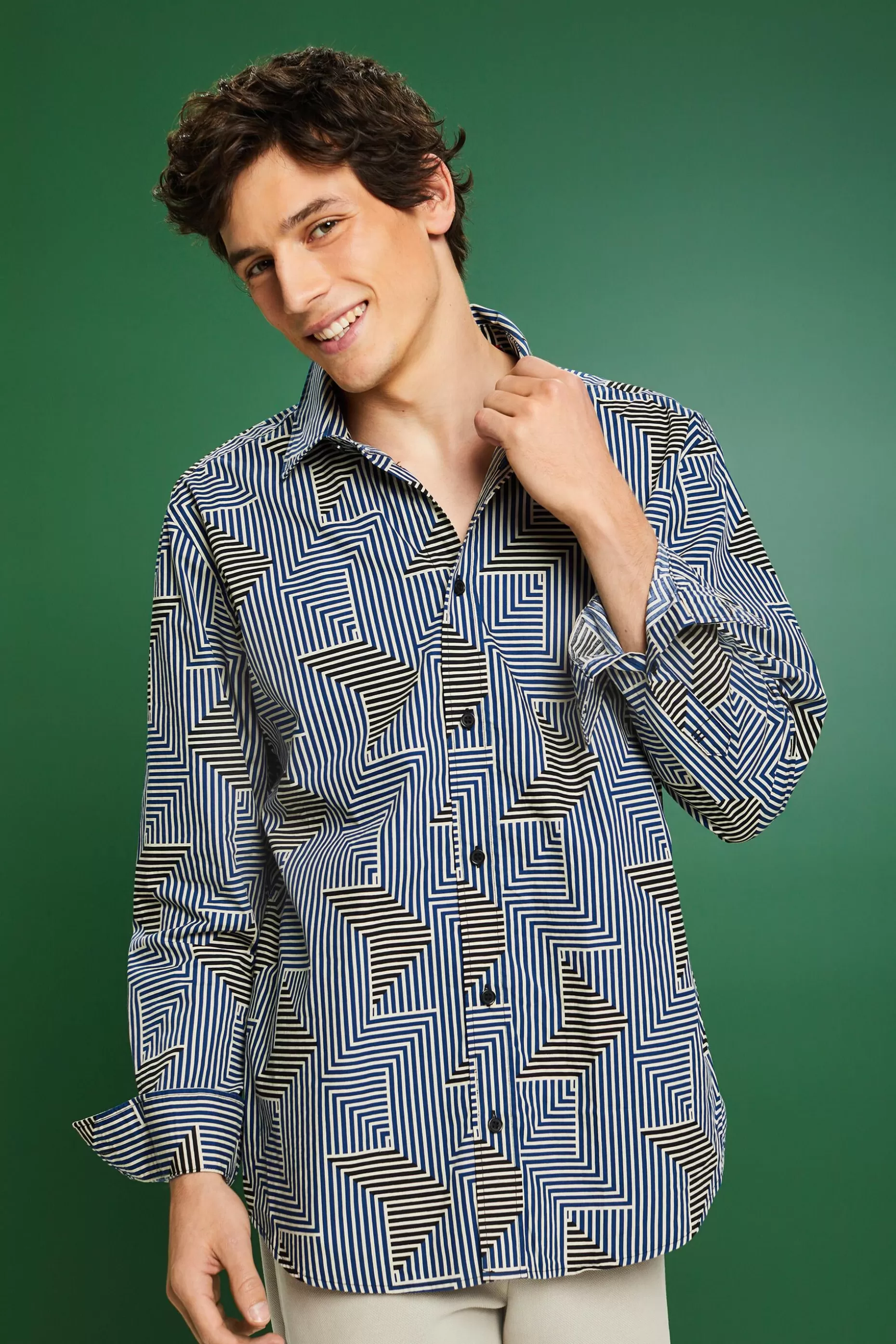 ESPRIT Geometric Print Regular Fit Shirt at our Online Shop *Boys Boys