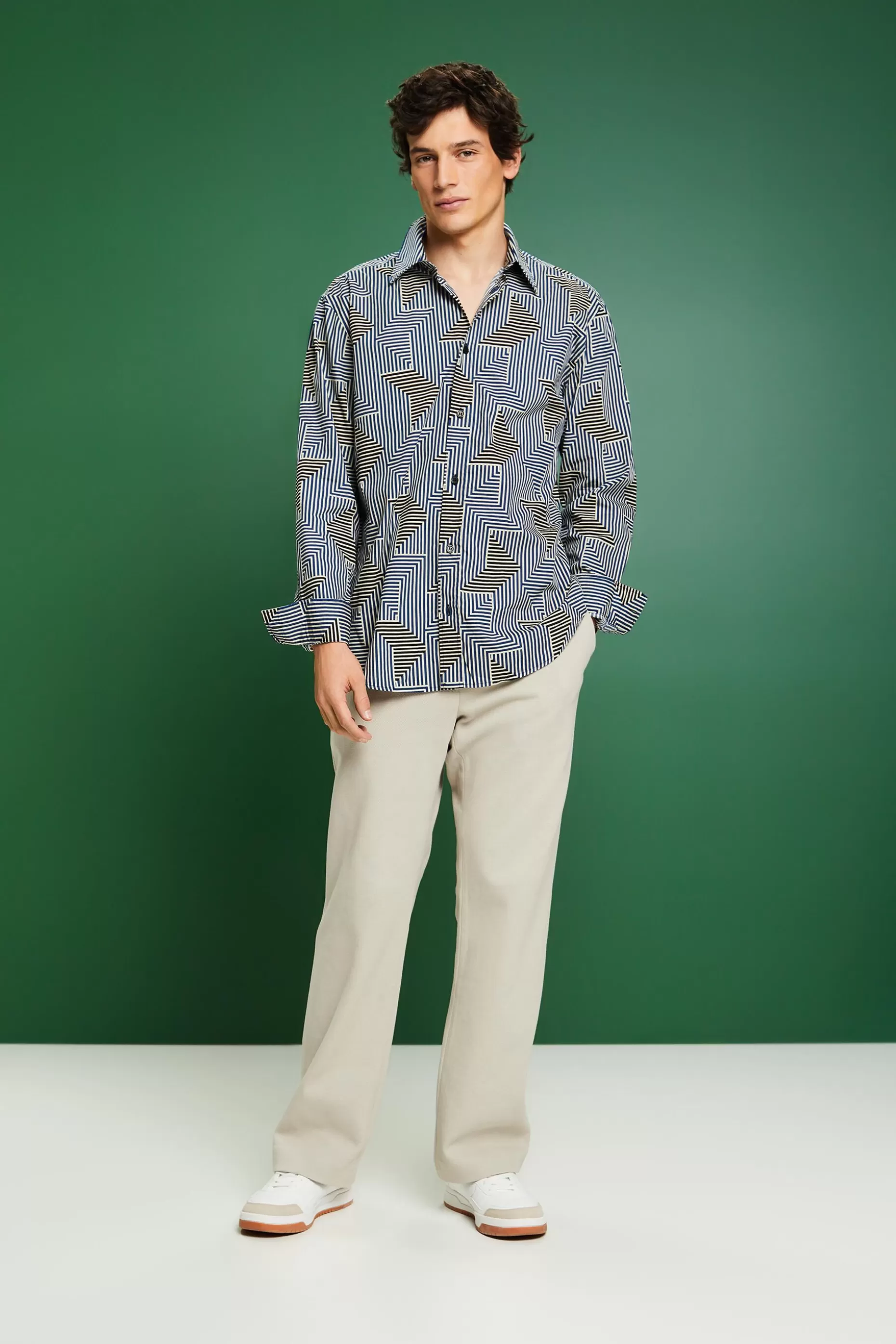ESPRIT Geometric Print Regular Fit Shirt at our Online Shop *Boys Boys