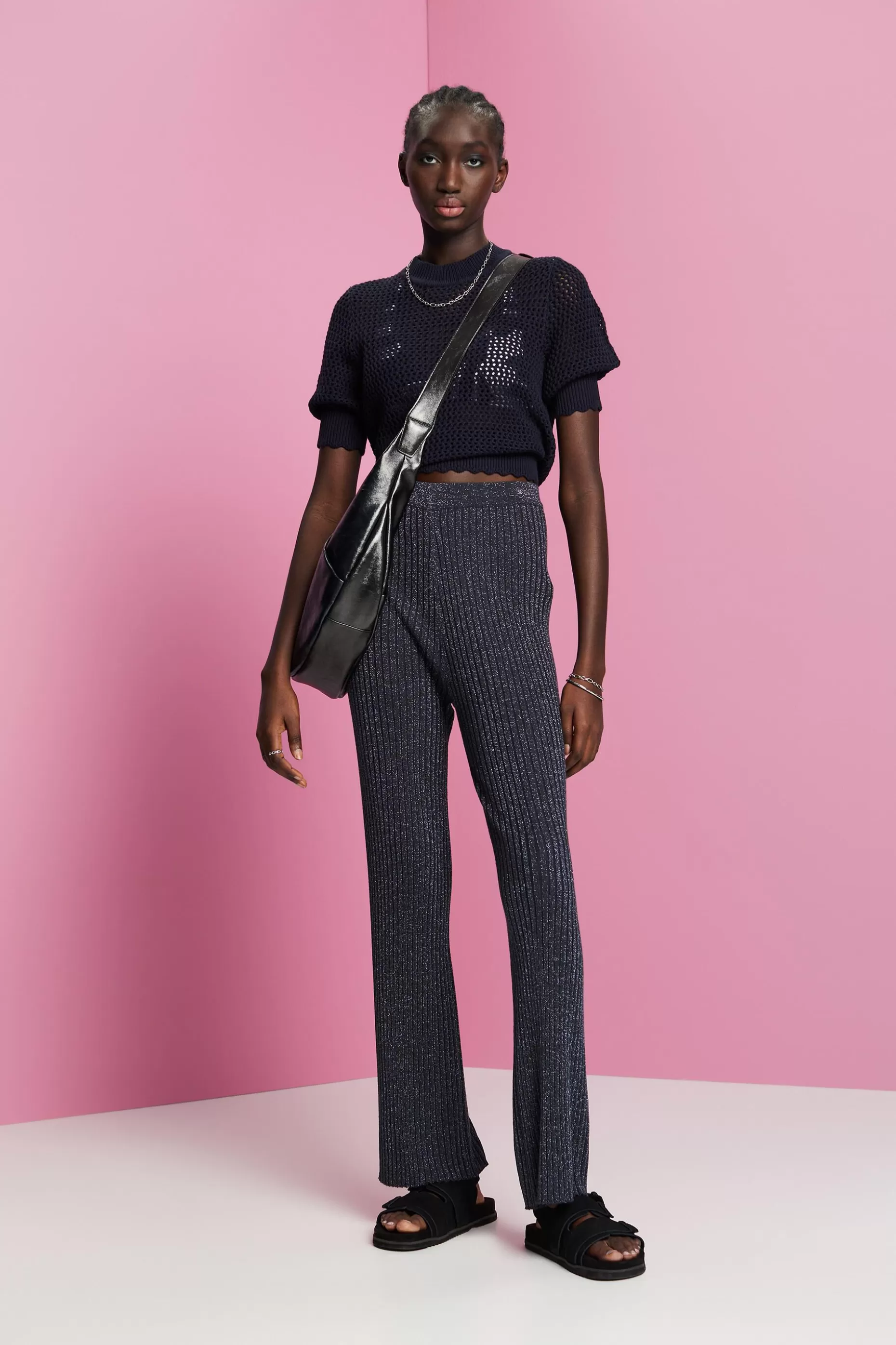 ESPRIT Glitter effect knitted trousers at our Online Shop * Sale Under $30