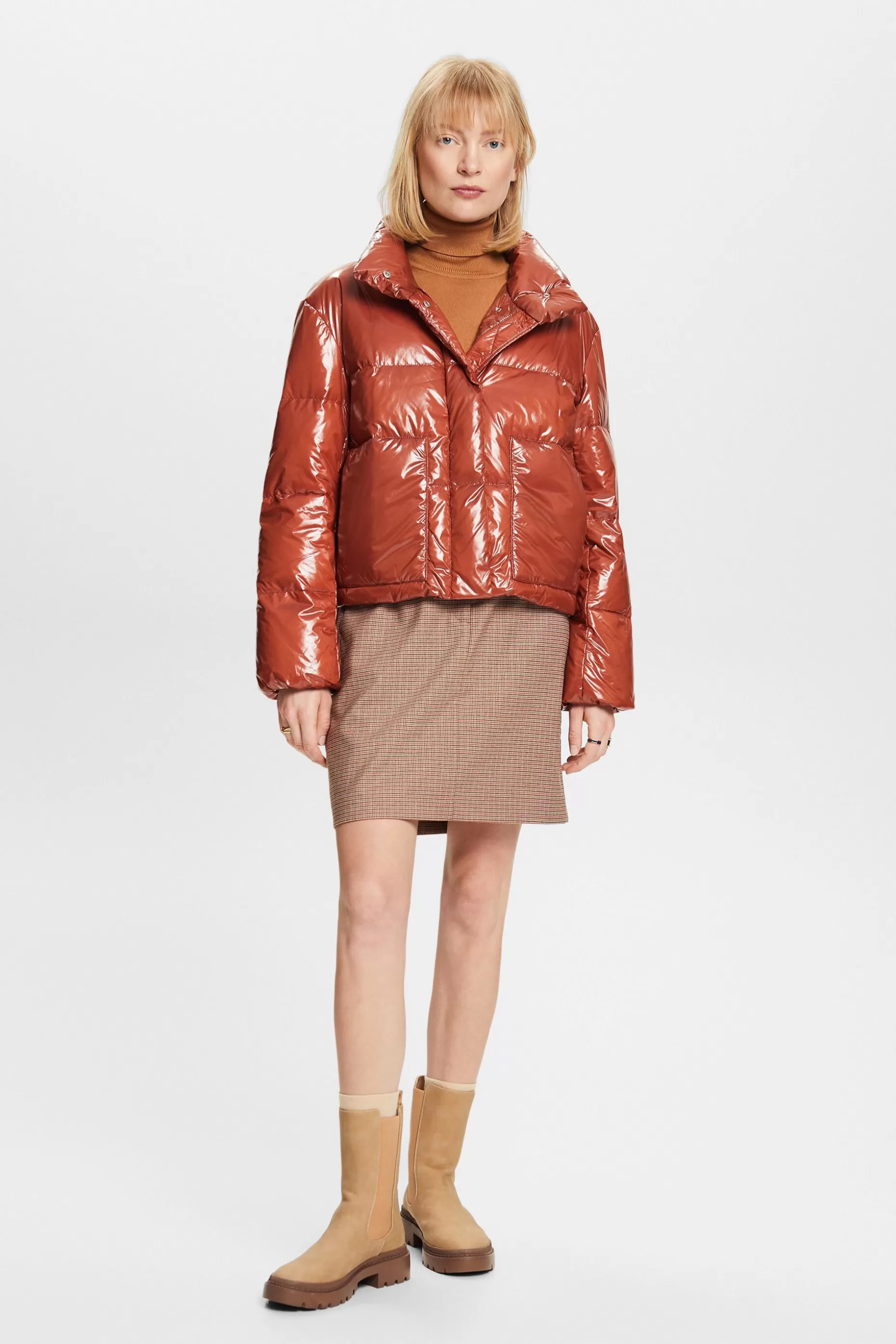 ESPRIT Glossed-Shell Puffer Jacket at our Online Shop * Sale Under $75