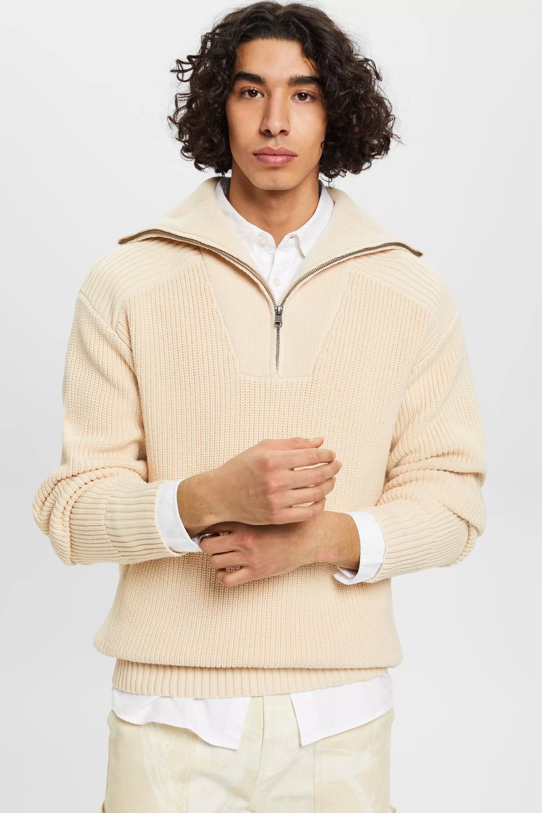 ESPRIT Half-zip knitted jumper at our Online Shop *Men Tops