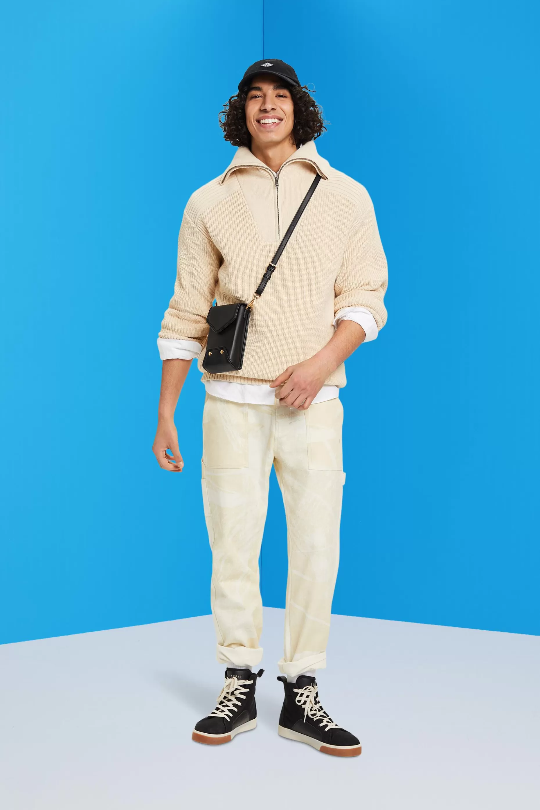 ESPRIT Half-zip knitted jumper at our Online Shop *Men Tops