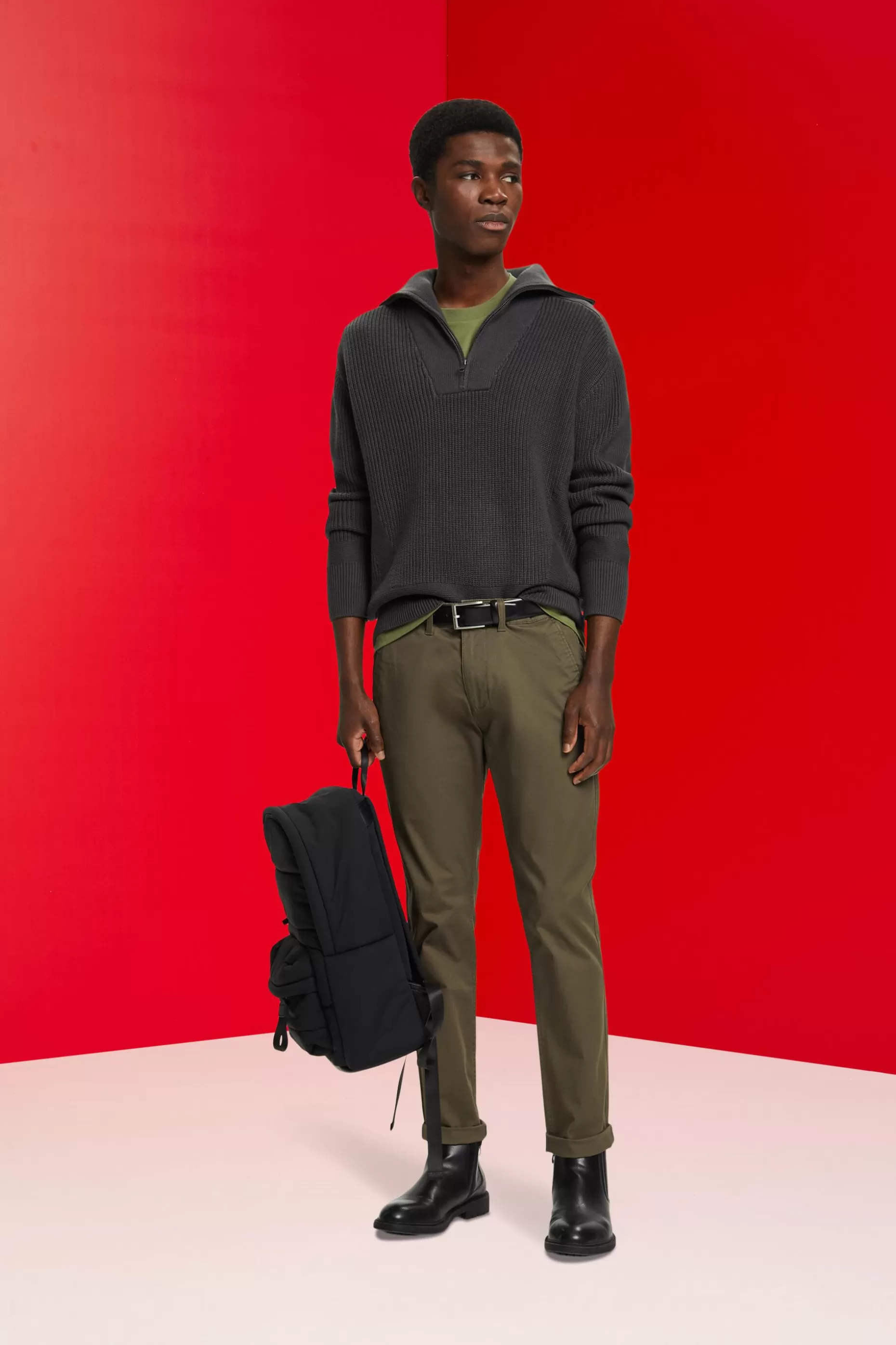 ESPRIT Half-zip roll neck sweater at our Online Shop *Men Tops