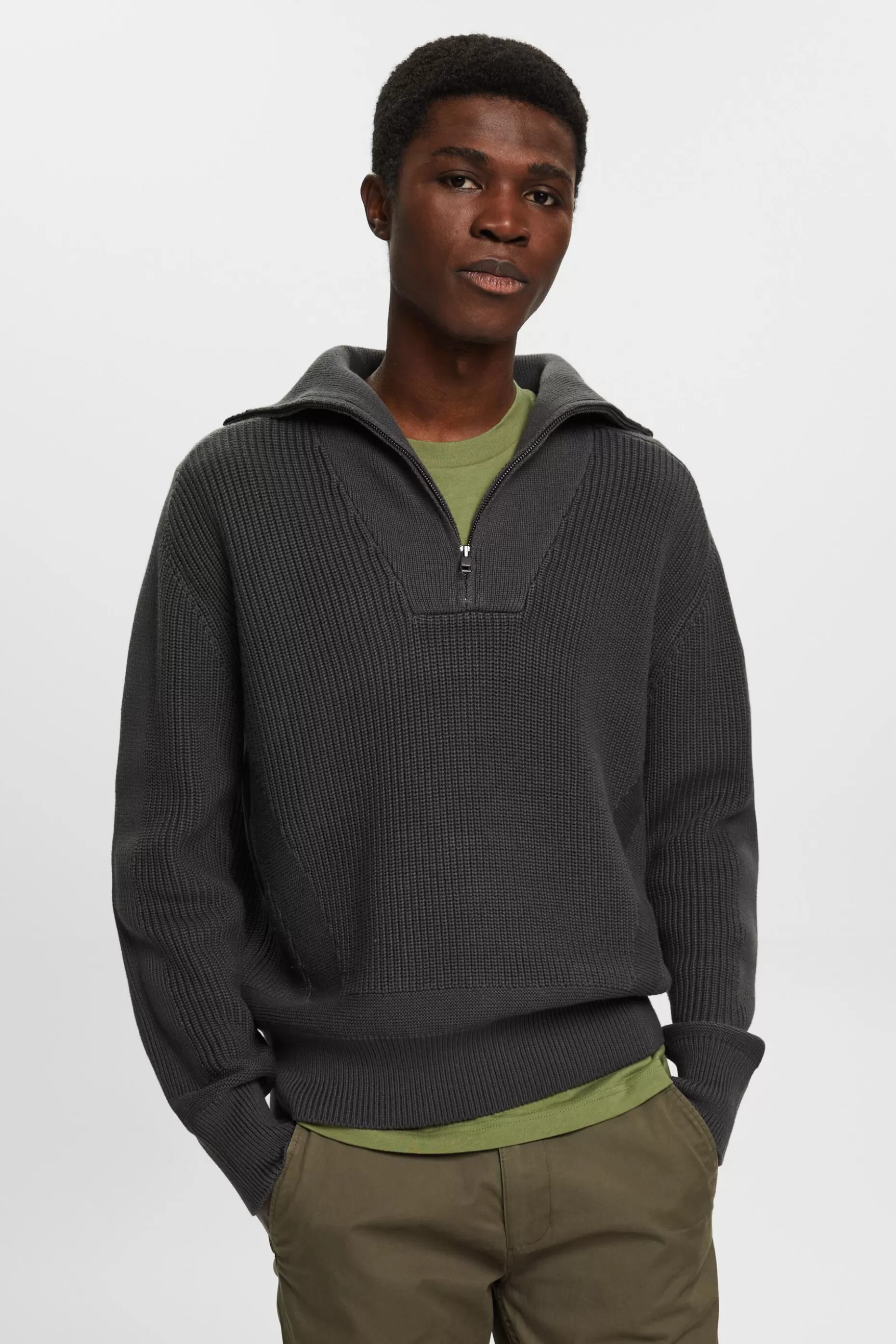 ESPRIT Half-zip roll neck sweater at our Online Shop *Men Sweaters