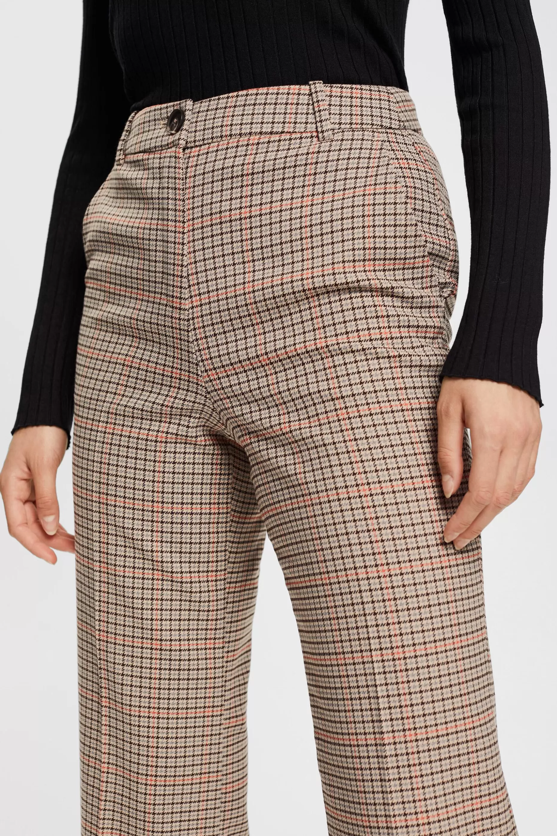 ESPRIT High-rise checked trousers at our Online Shop *Women Pants + Joggers