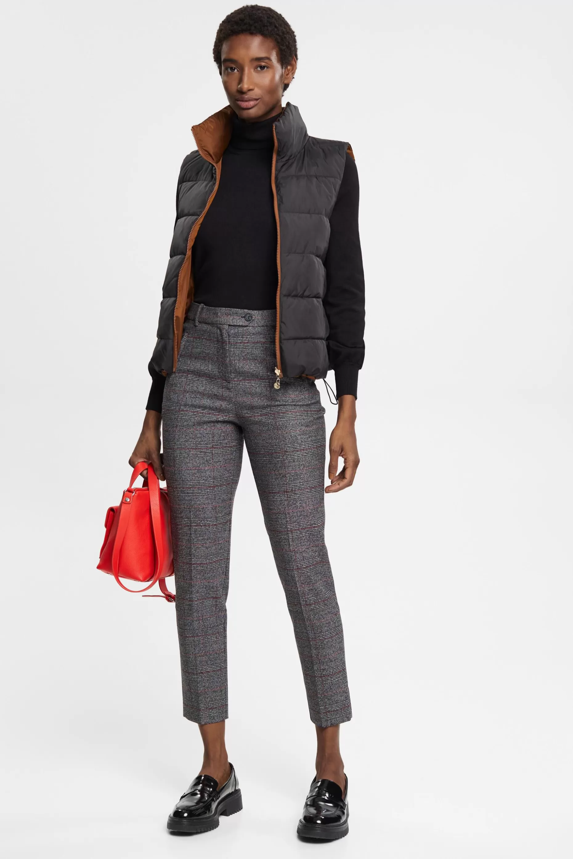 ESPRIT High-rise checked trousers at our Online Shop *Women Pants + Joggers