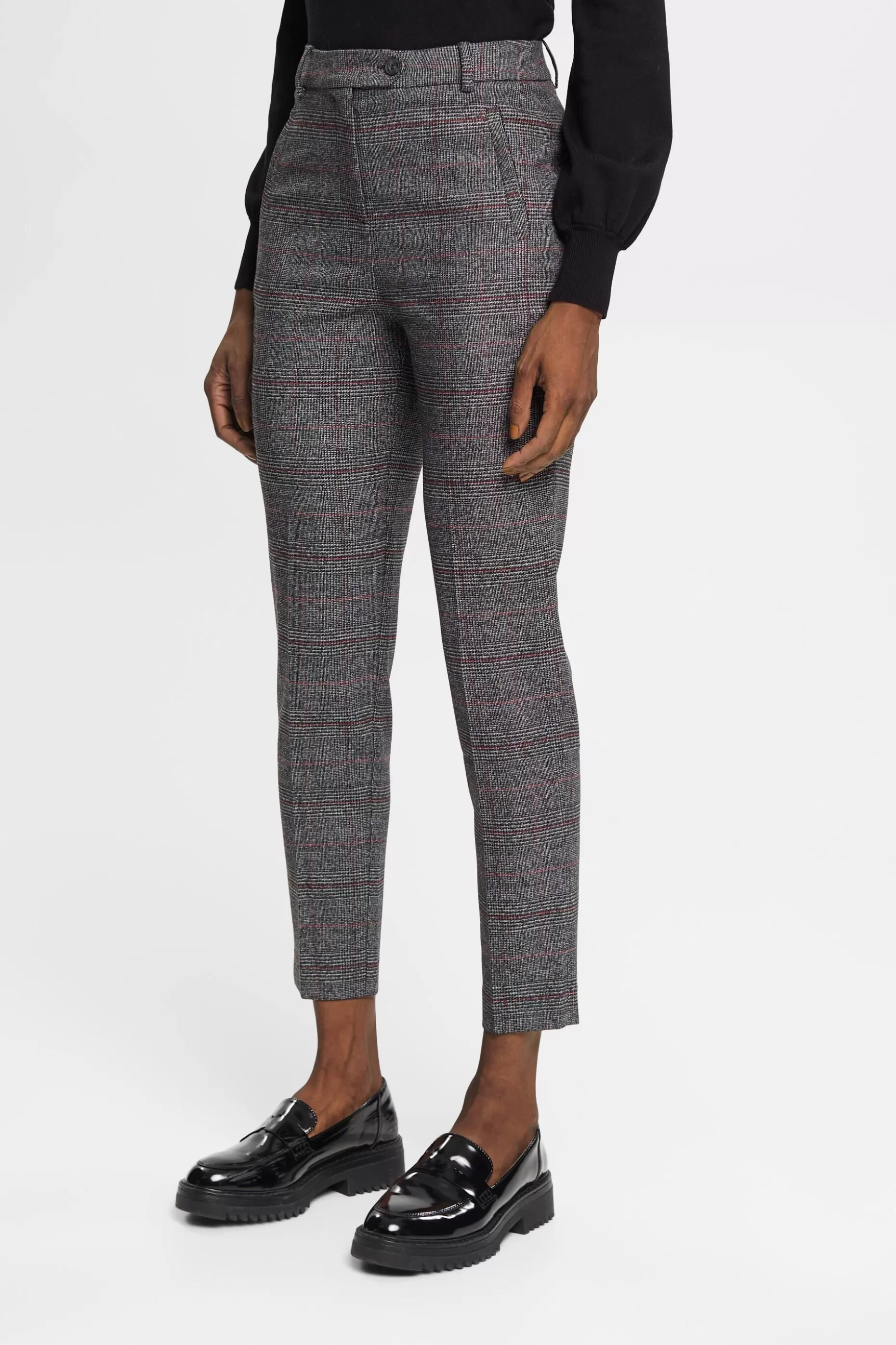 ESPRIT High-rise checked trousers at our Online Shop *Women Pants + Joggers