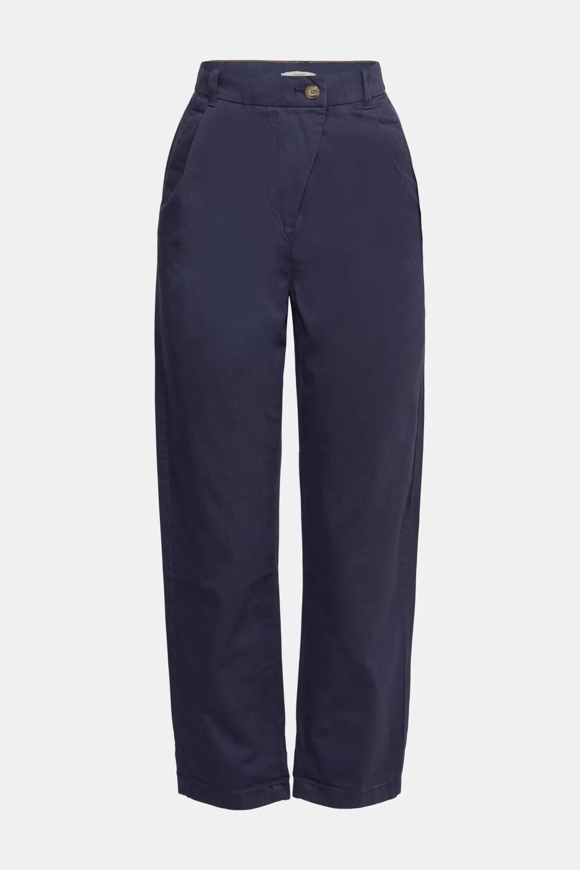 ESPRIT High-rise chinos, 100% Pima cotton at our Online Shop *Women Pants + Joggers