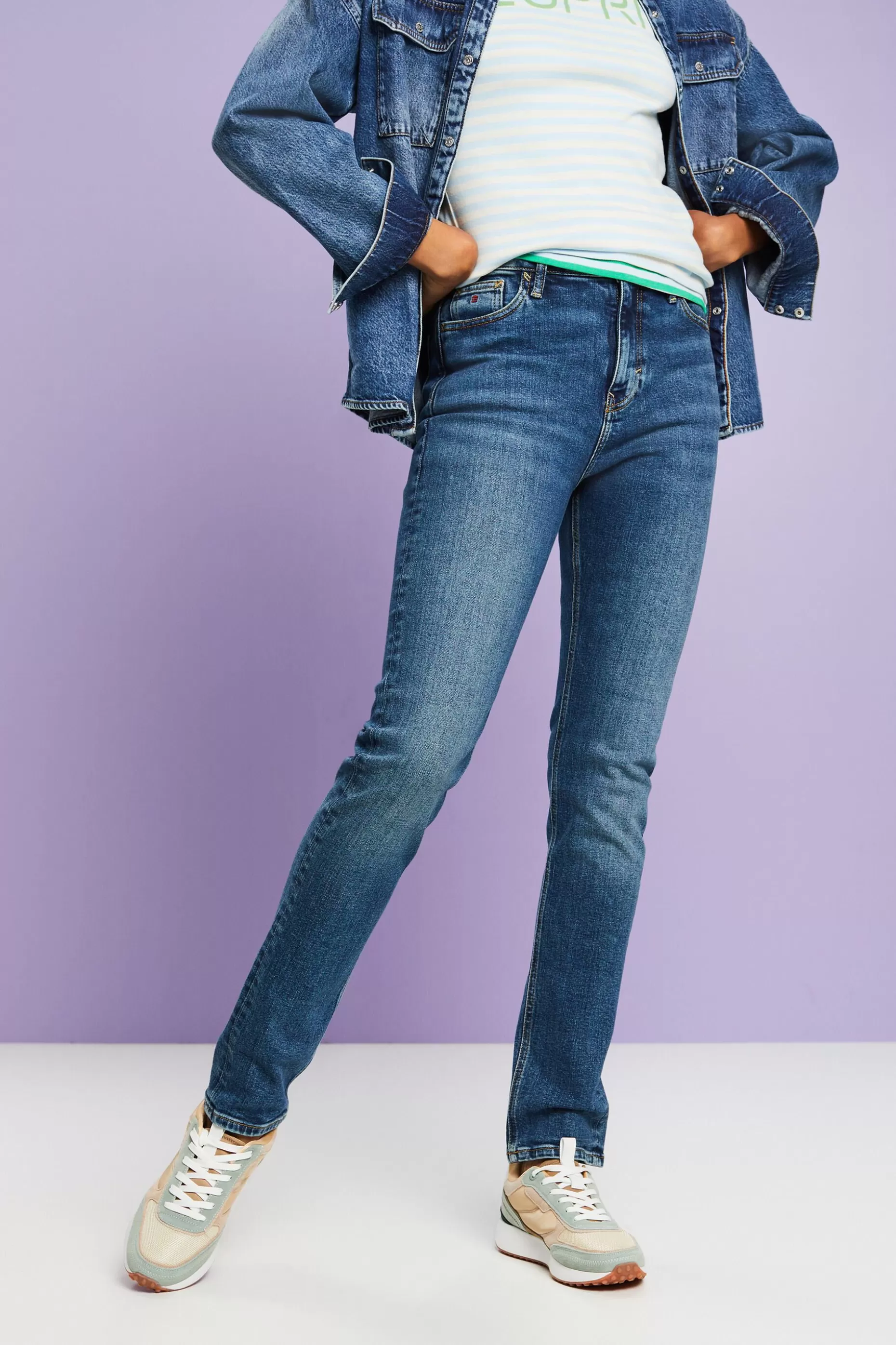 ESPRIT High-Rise Retro Slim Jeans at our Online Shop *Women Denim