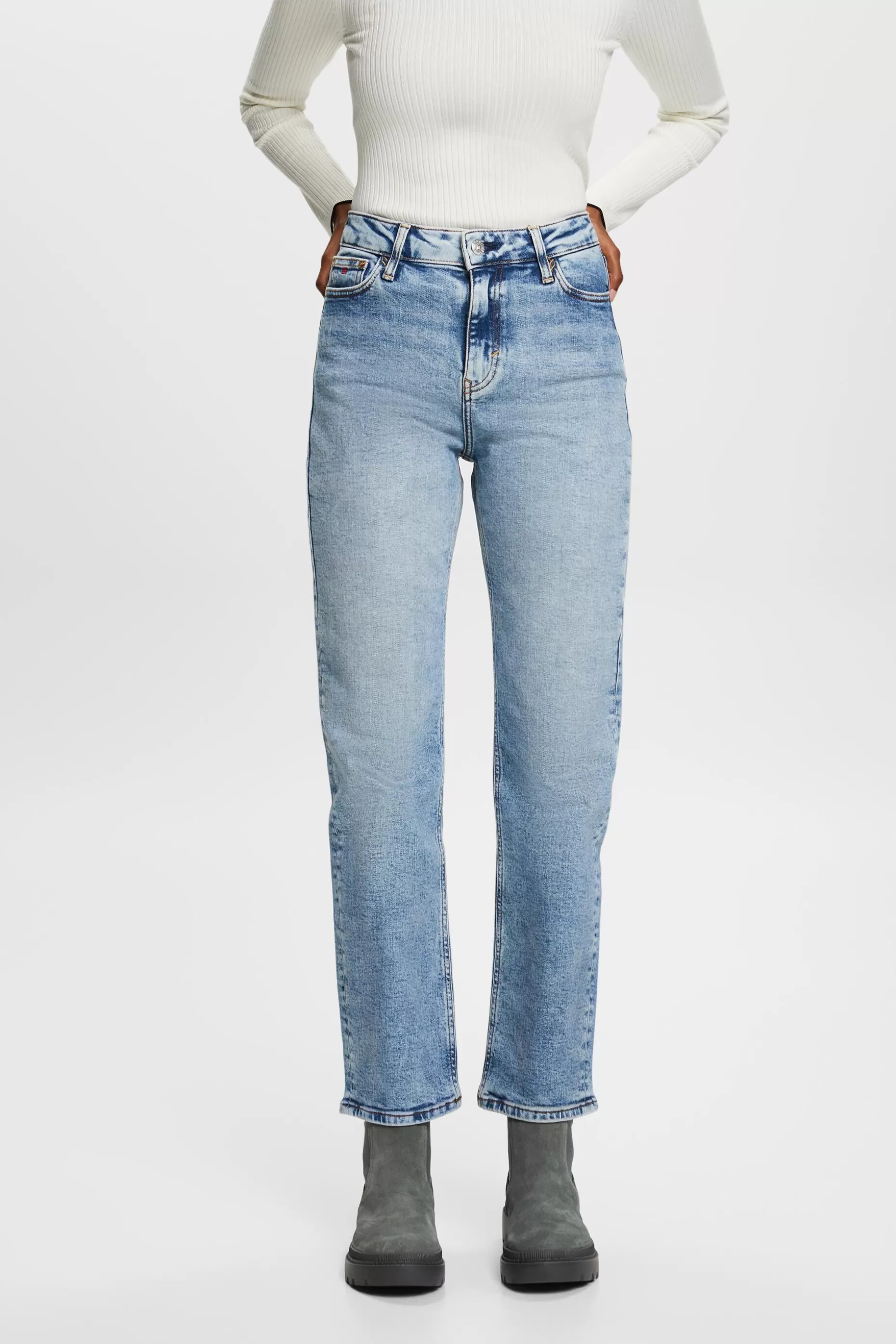 ESPRIT High-Rise Retro Straight Jeans at our Online Shop *Women Denim