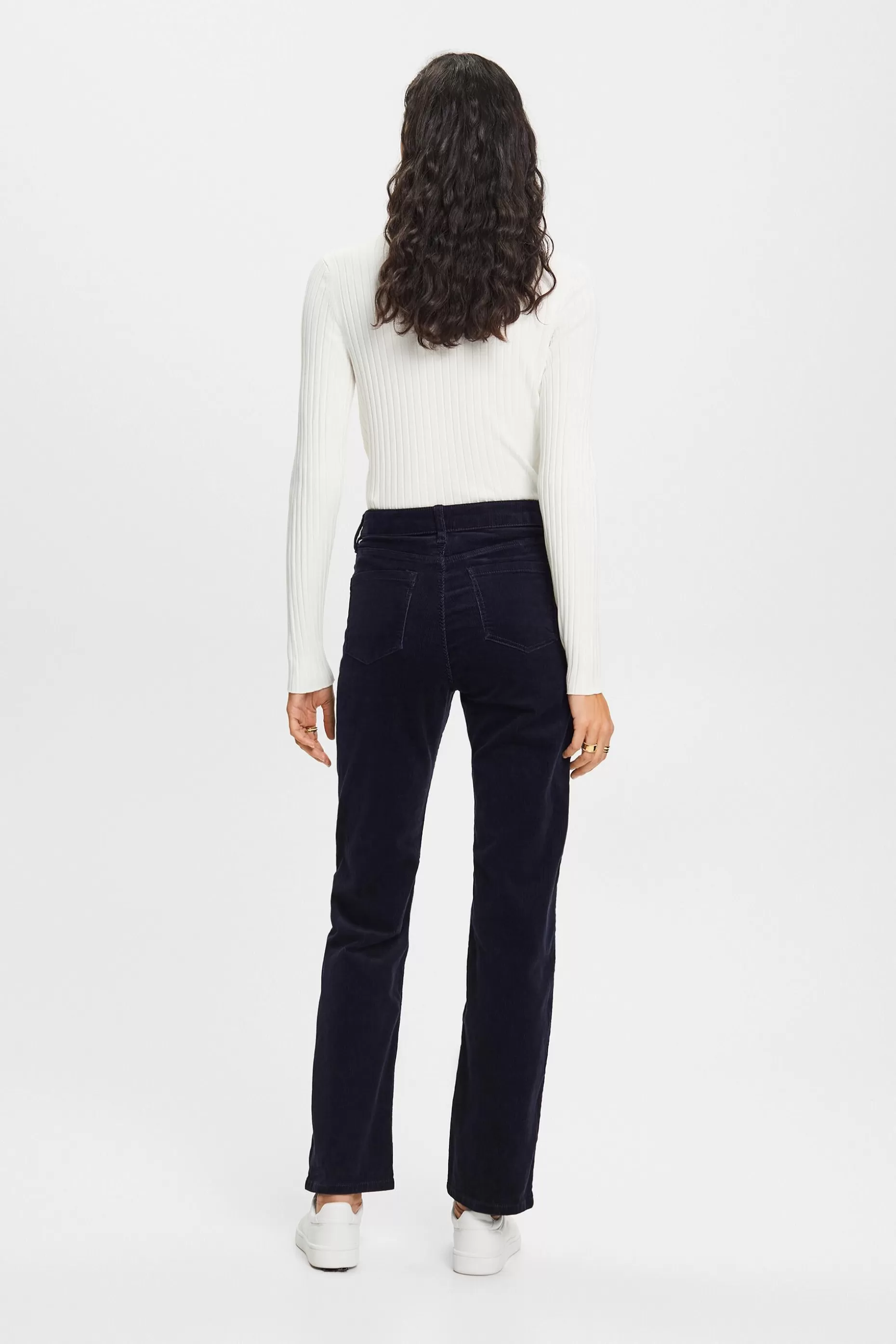 ESPRIT High-Rise Straight Fit Corduroy Trousers at our Online Shop *Women Pants + Joggers