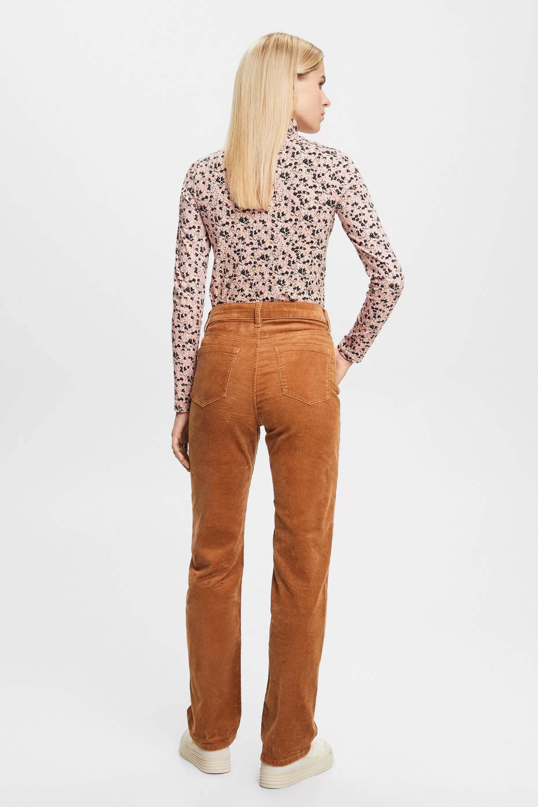 ESPRIT High-Rise Straight Fit Corduroy Trousers at our Online Shop *Women Pants + Joggers