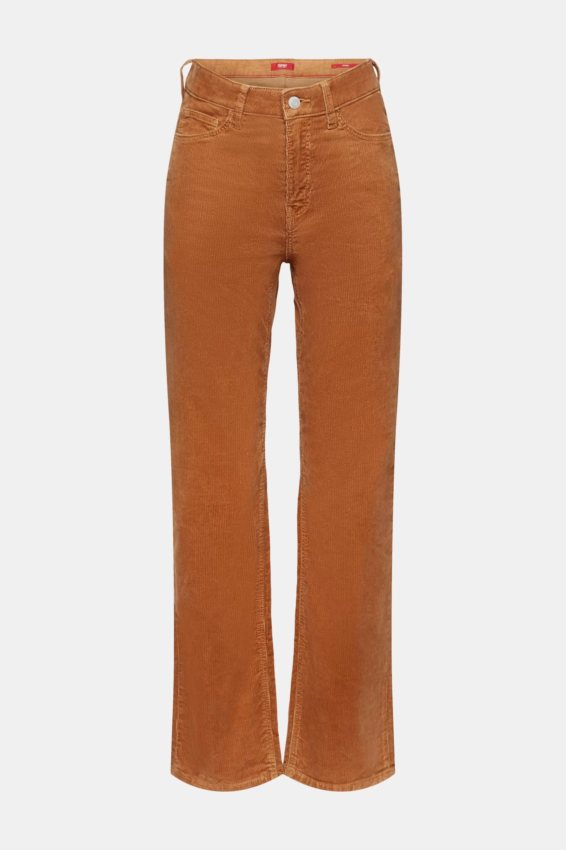 ESPRIT High-Rise Straight Fit Corduroy Trousers at our Online Shop *Women Pants + Joggers