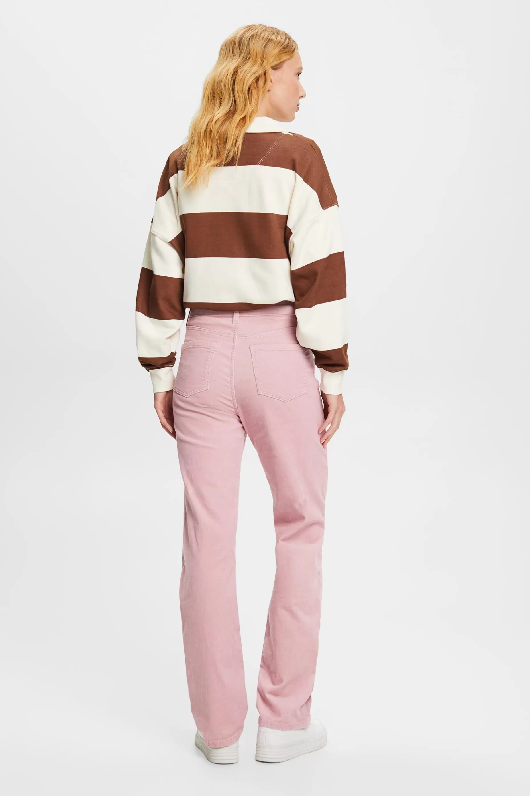ESPRIT High-Rise Straight Fit Corduroy Trousers at our Online Shop *Women Pants + Joggers