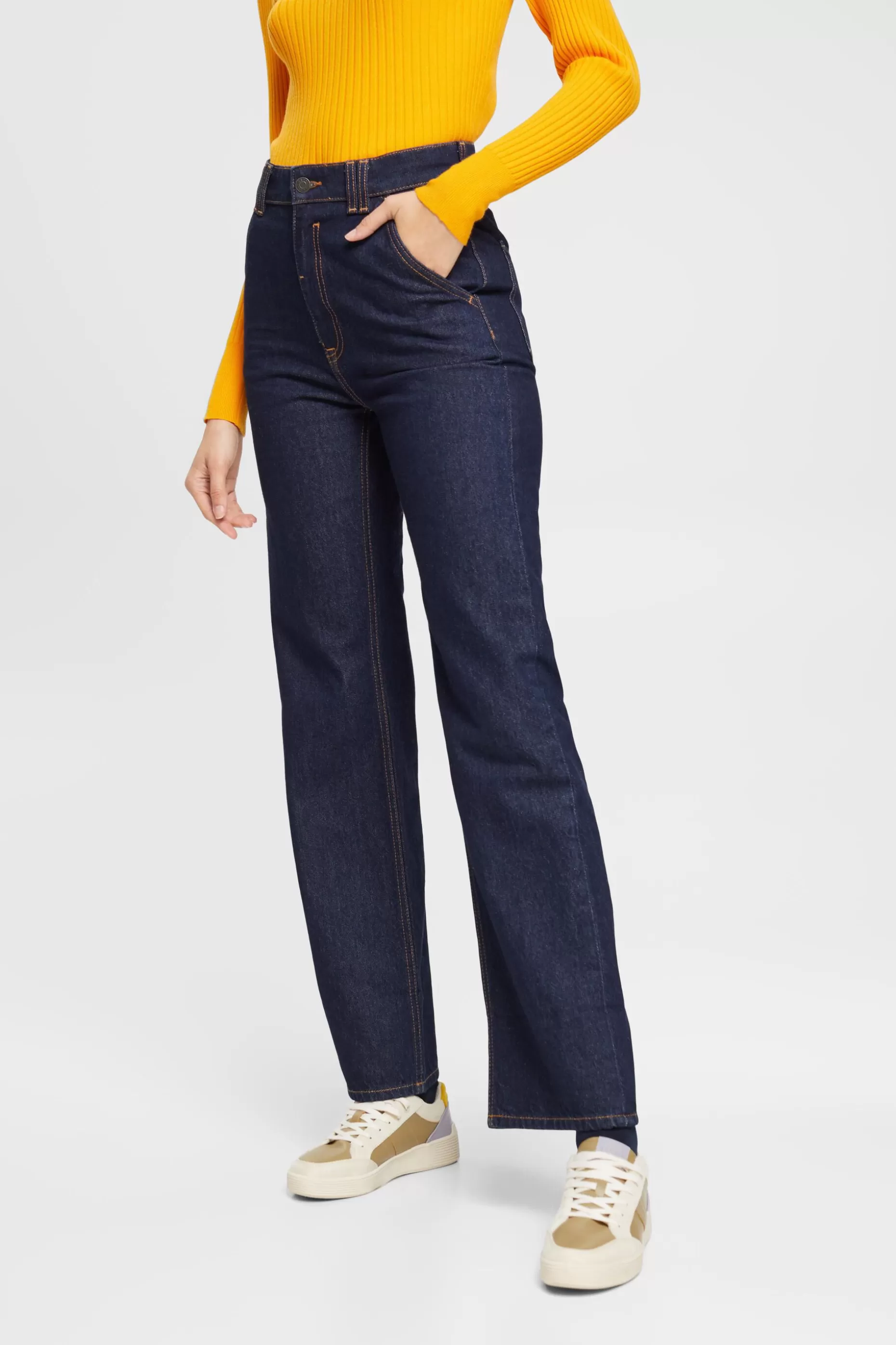 ESPRIT High-Rise Straight Jeans at our Online Shop *Women Bottoms