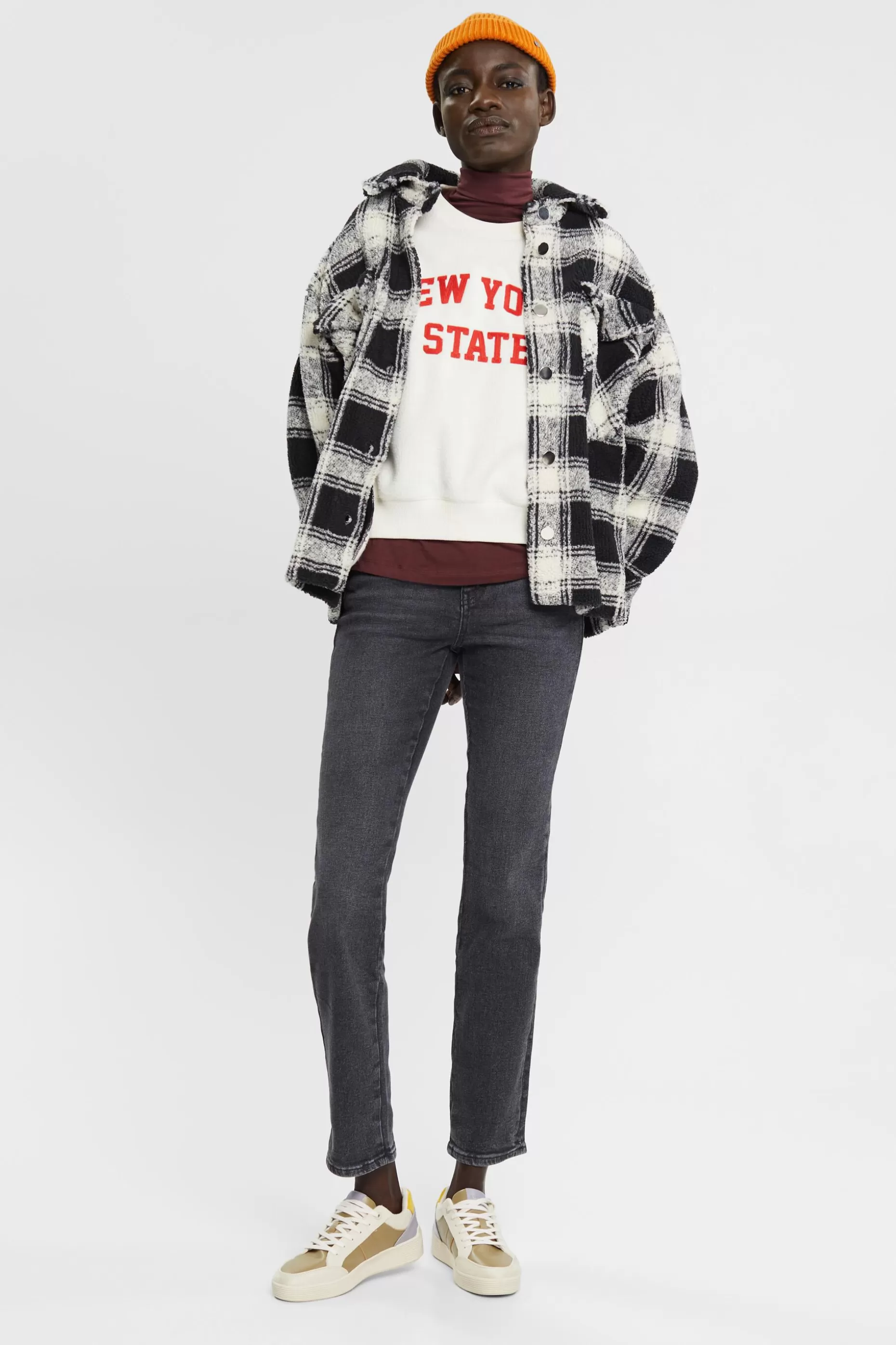 ESPRIT High-rise straight leg stretch jeans at our Online Shop * Sale Under $50