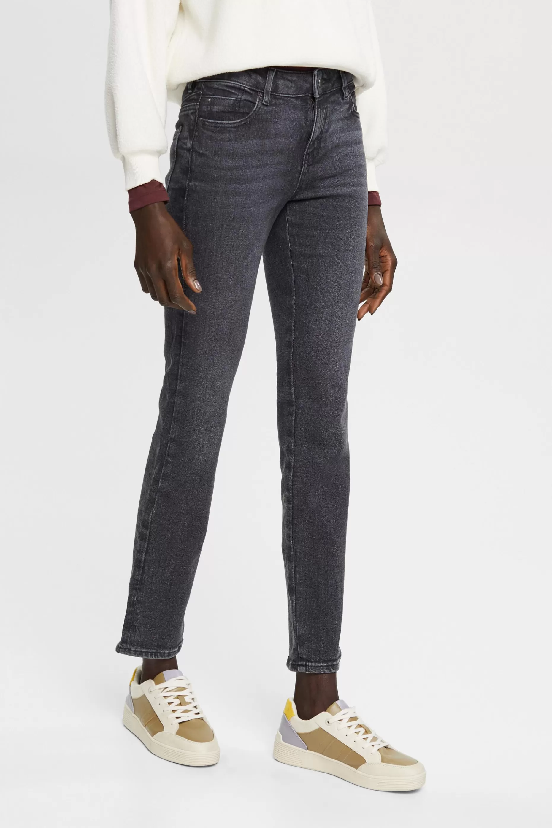 ESPRIT High-rise straight leg stretch jeans at our Online Shop *Women Bottoms